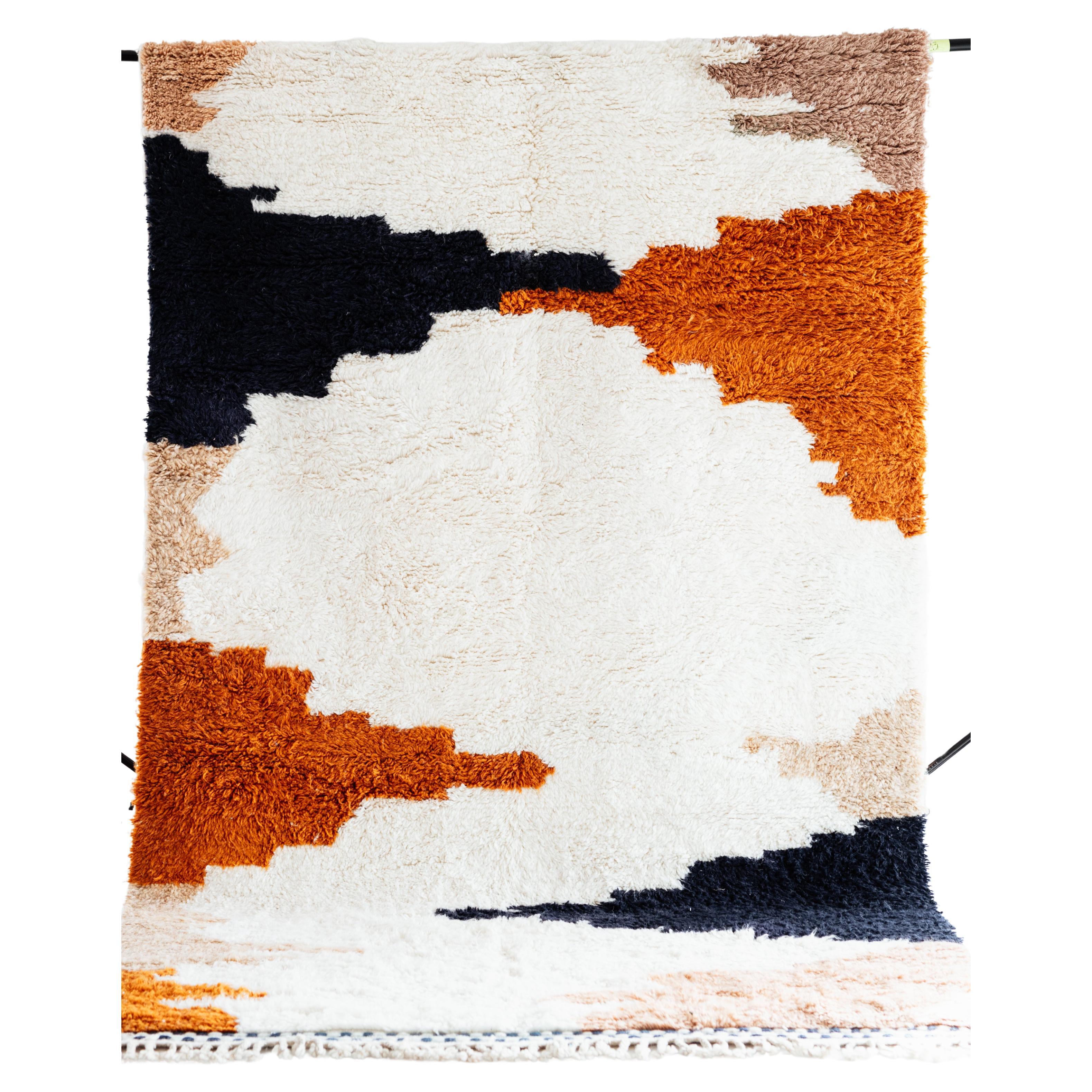 Berber Wool Rug AZTEK Modern Handwoven Minimalist Contemporary Custom Design