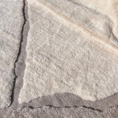 Tappeto Berbero in Lana ISOLA Moderno Tessuto a Mano Design Minimalista Personalizzato