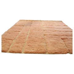 Berber Wool Rug ROSA LINES Modern Handwoven Minimalist Large Custom Design