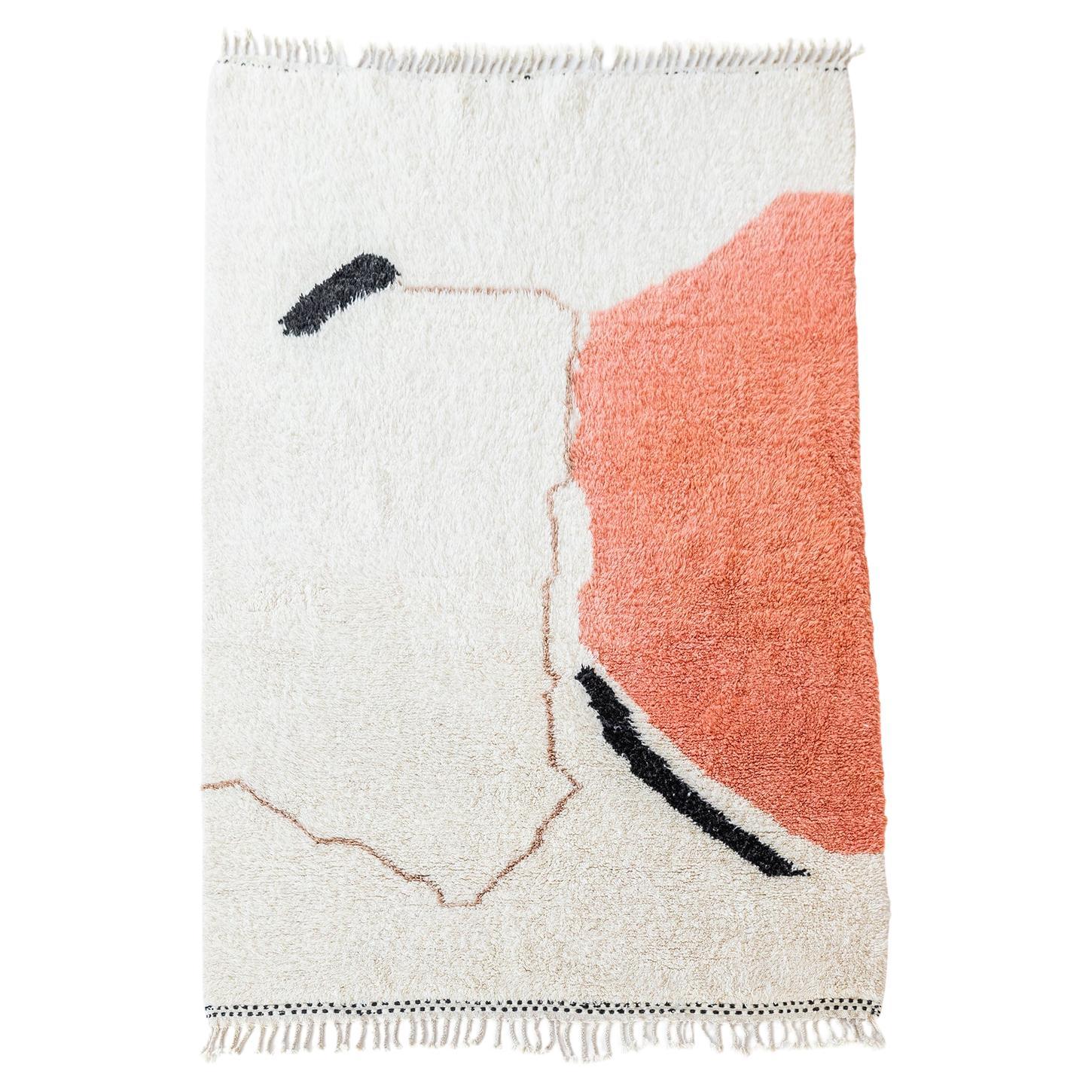 Tapis de laine berbère ROSA Moderne Tissé à la main Minimaliste Contemporain Design/One