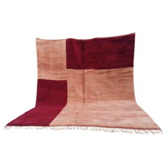 Tappeto berbero in lana ROSSA Moderno tessuto a mano Minimalista Design personalizzato contemporaneo