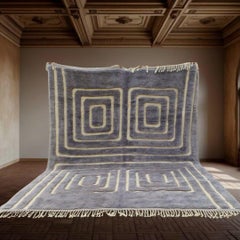 Berber Wool Rug SYMMETRY Modern Handwoven Minimalist Contemporary Custom Design
