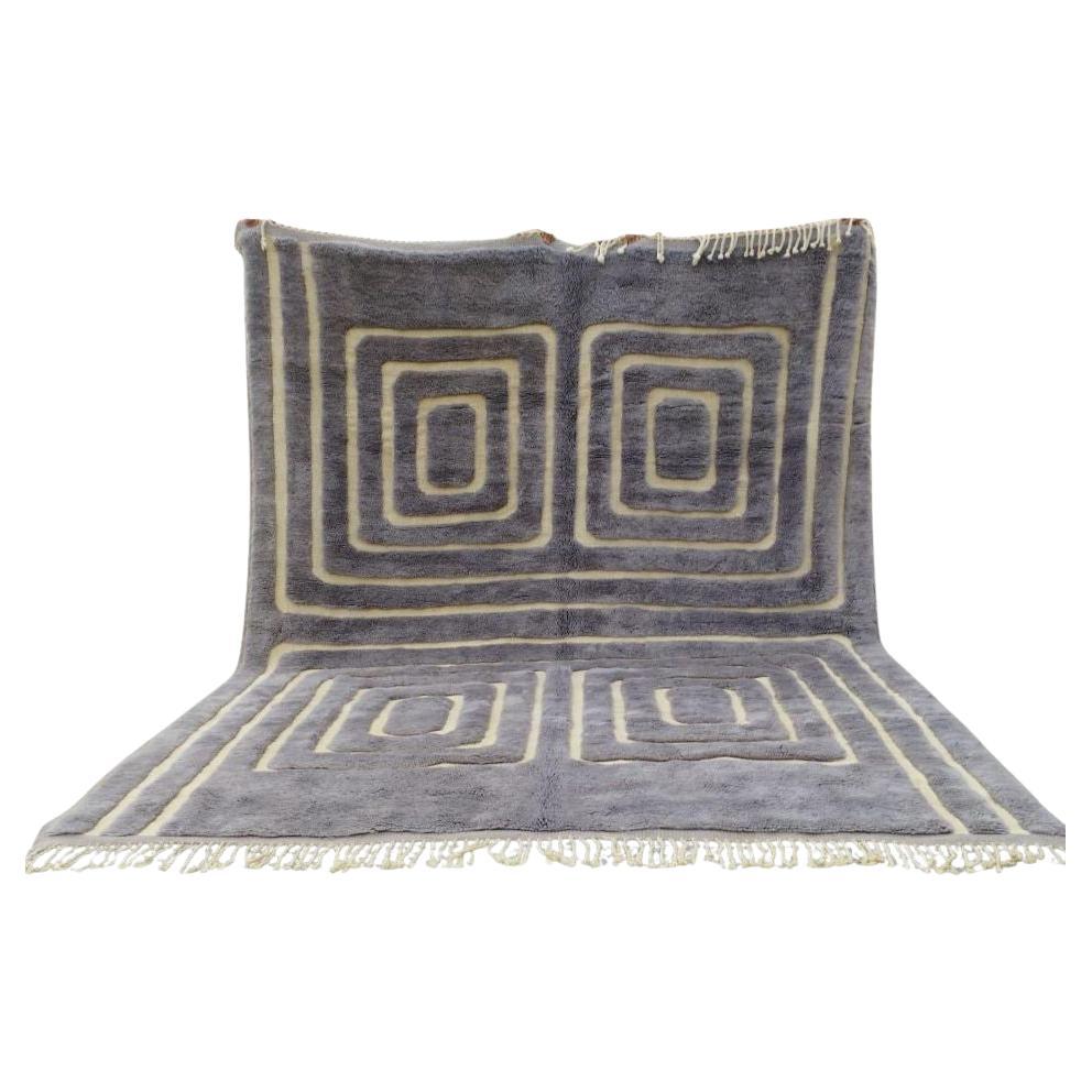 Berber Wool Rug SYMMETRY Modern Handwoven Minimalist Contemporary Custom Design For Sale