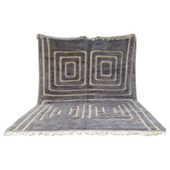 Berber Wool Rug SYMMETRY Modern Handwoven Minimalist Contemporary Custom Design