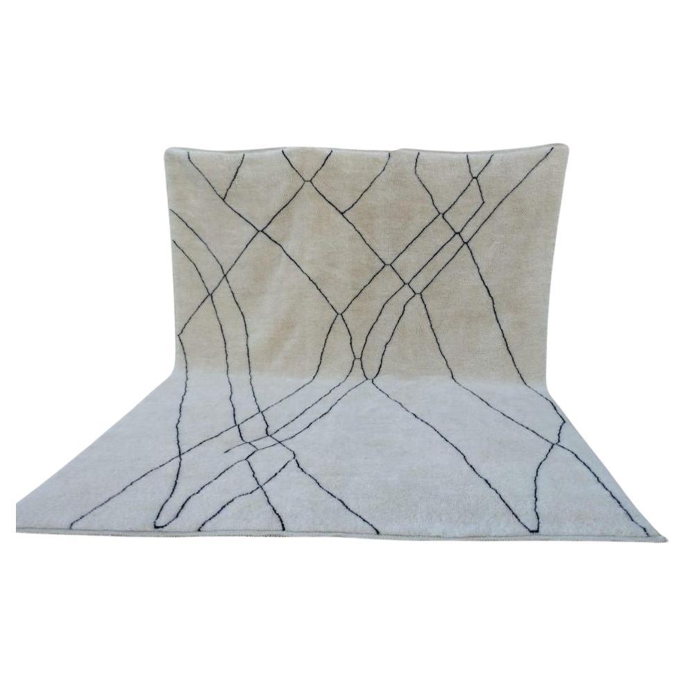 Berber Wool Rug VIENNA Modern Handwoven Minimalist Contemporary Custom Design For Sale