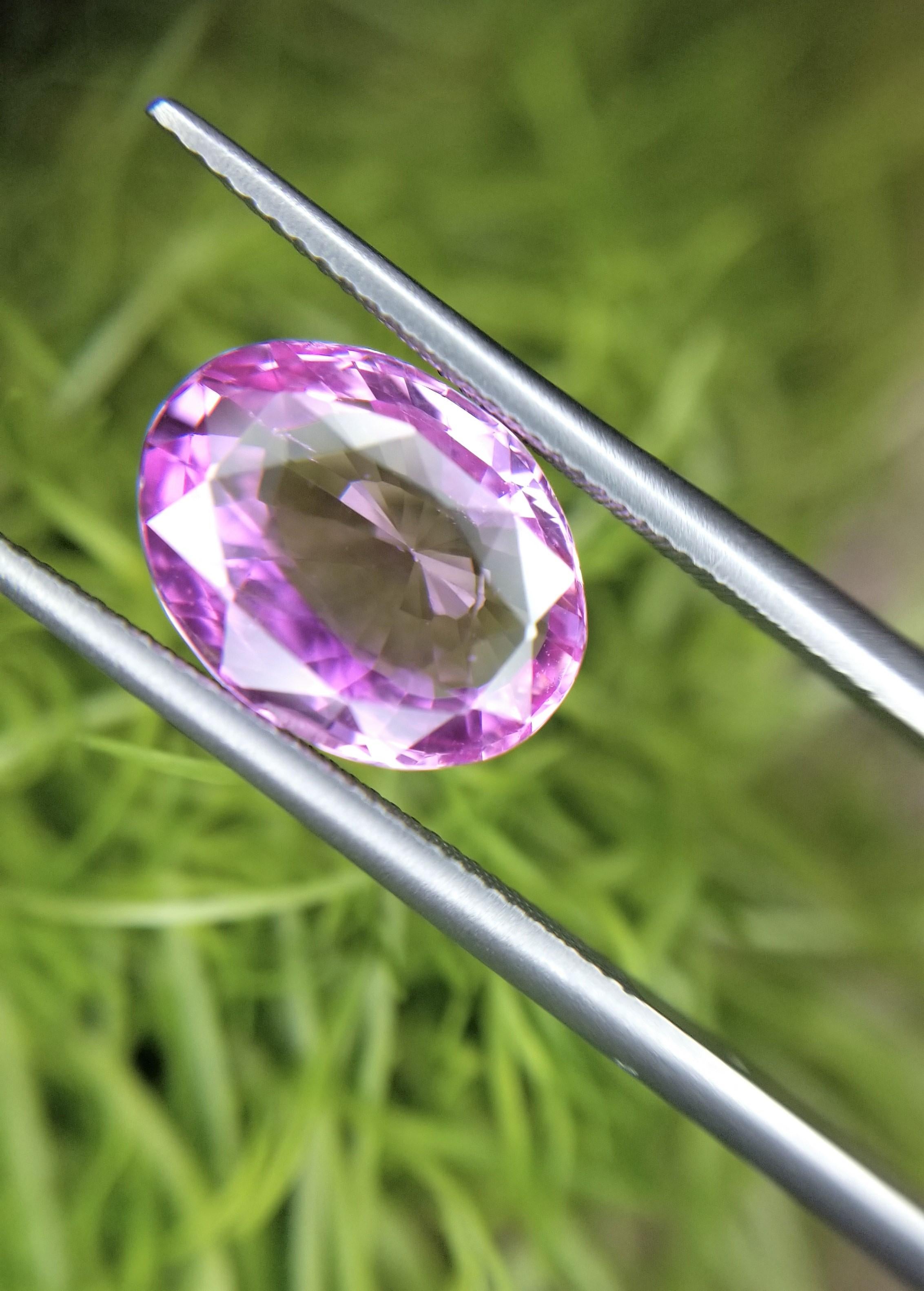 This custom, bezel-set pendant necklace features a gorgeous Berberyn Certified 3.12 Carat Oval Cut PInk sapphire measuring 10.40 x 8.05  mm and can be made in 18K Rose Gold, 18K Yellow Gold or 18K White Gold.
Pink sapphires have been exponentially