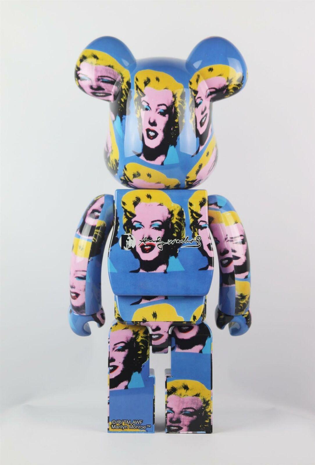 Be@rbrick + Andy Warhol Marilyn Monroe Printed Bearbrick Vinyl Figure In Excellent Condition In London, GB