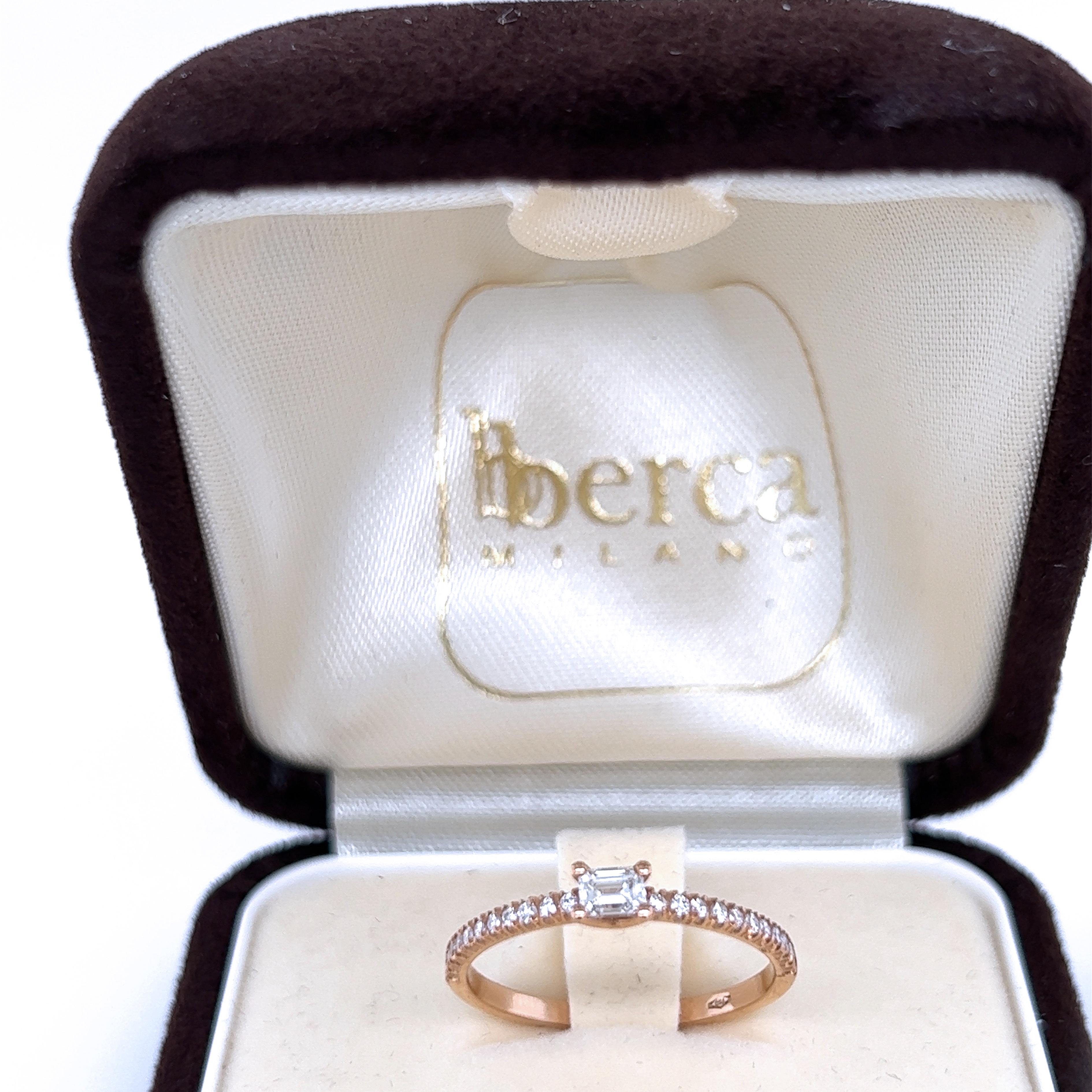 Ring aus 0,40 Karat weißem Diamanten im Baguetteschliff von Berca im Angebot 1