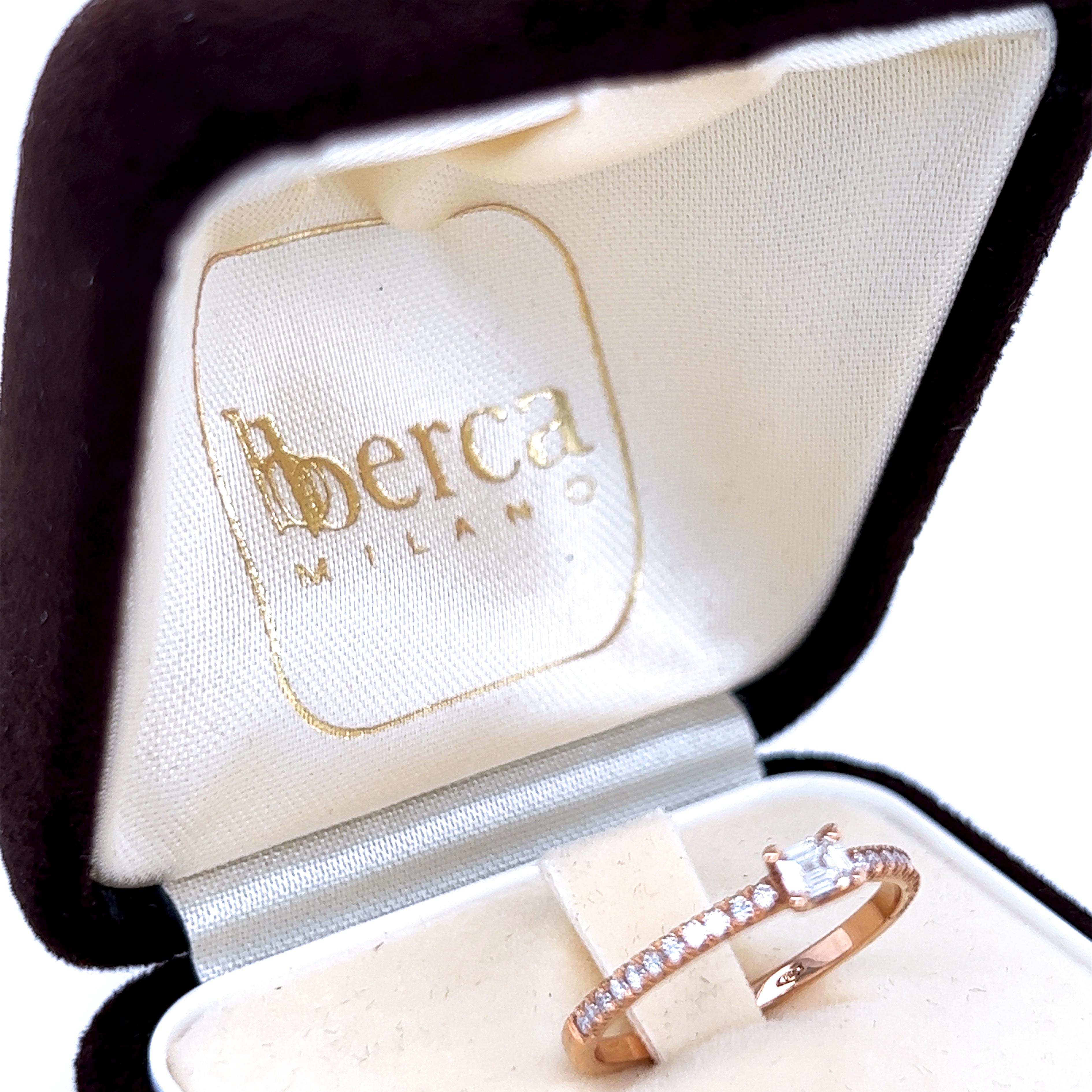 Ring aus 0,40 Karat weißem Diamanten im Baguetteschliff von Berca im Angebot 2