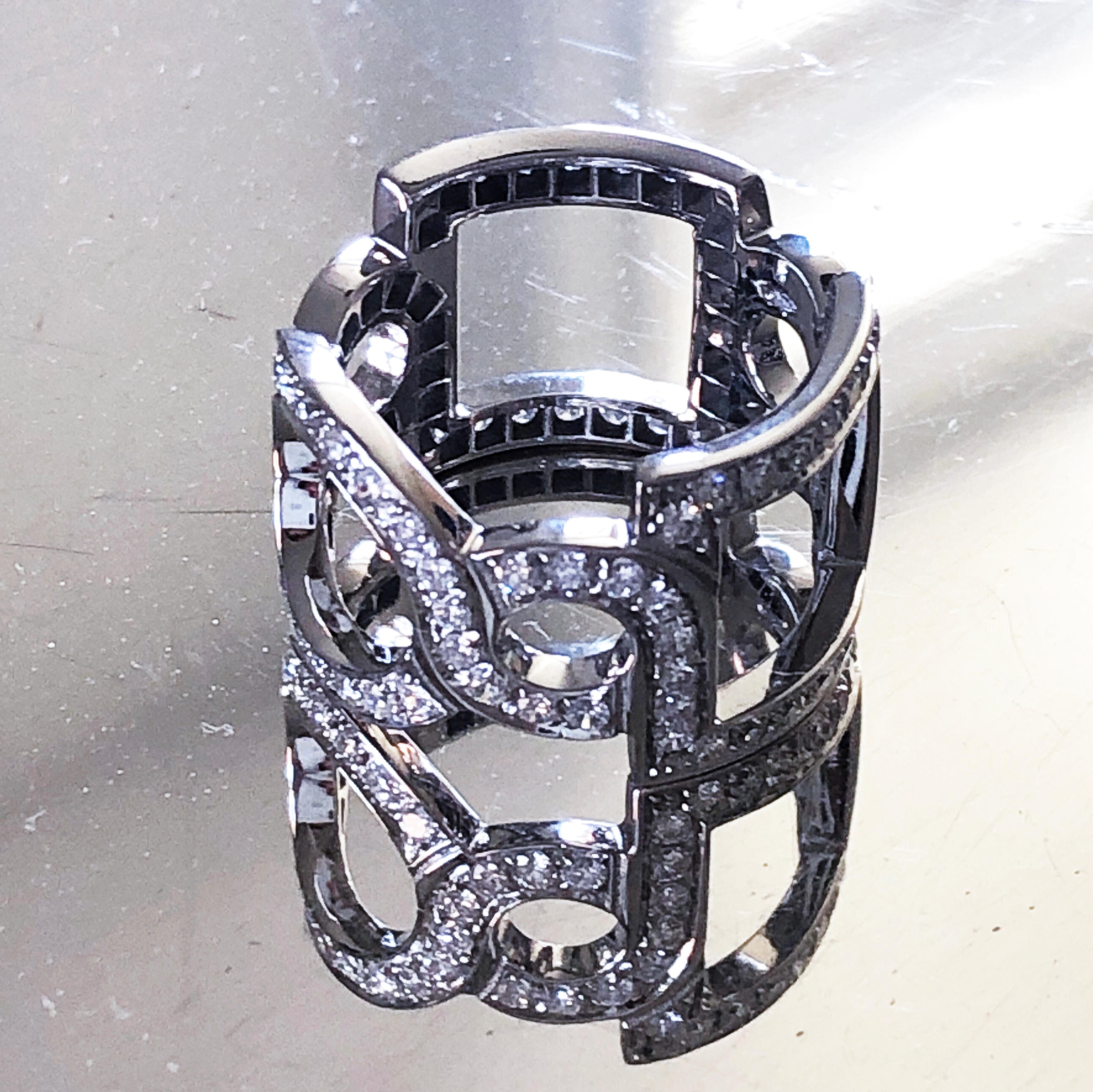 Zeitgenössischer Cocktail-Ring mit 1,30 Karat weißem Diamant von Barca im Zustand „Neu“ im Angebot in Valenza, IT