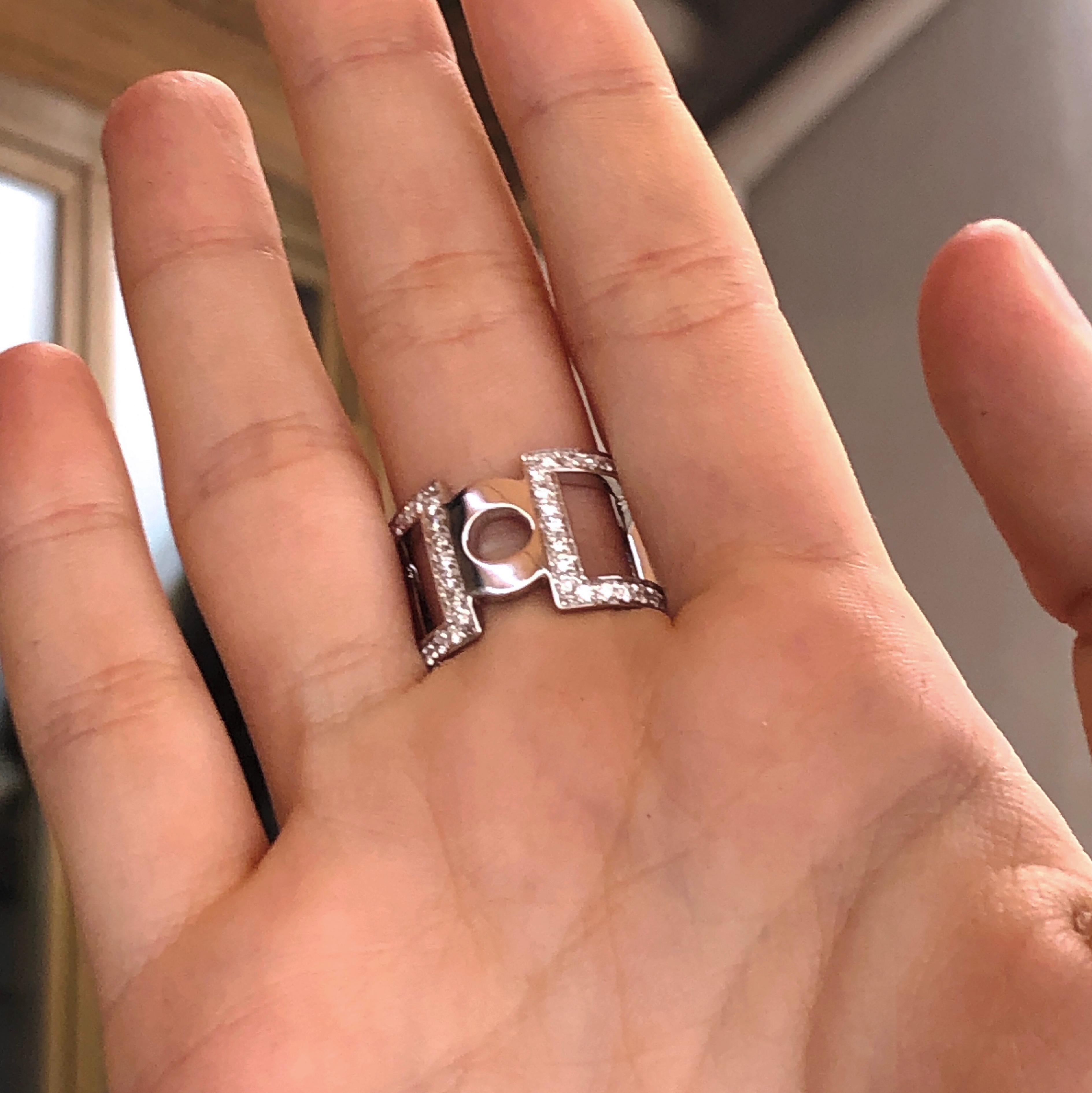 Zeitgenössischer Cocktail-Ring mit 1,30 Karat weißem Diamant von Barca für Damen oder Herren im Angebot