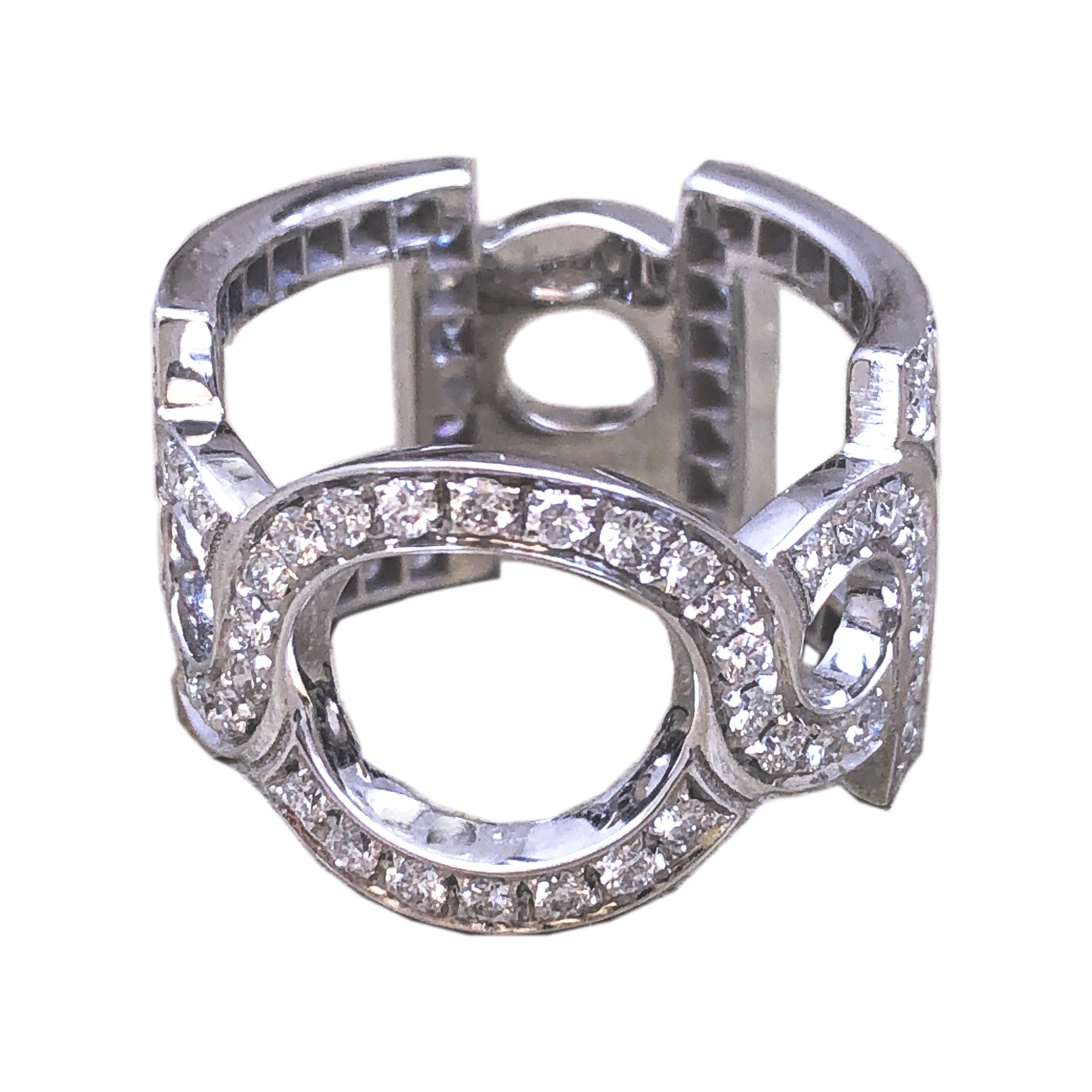 Zeitgenössischer Cocktail-Ring mit 1,30 Karat weißem Diamant von Barca