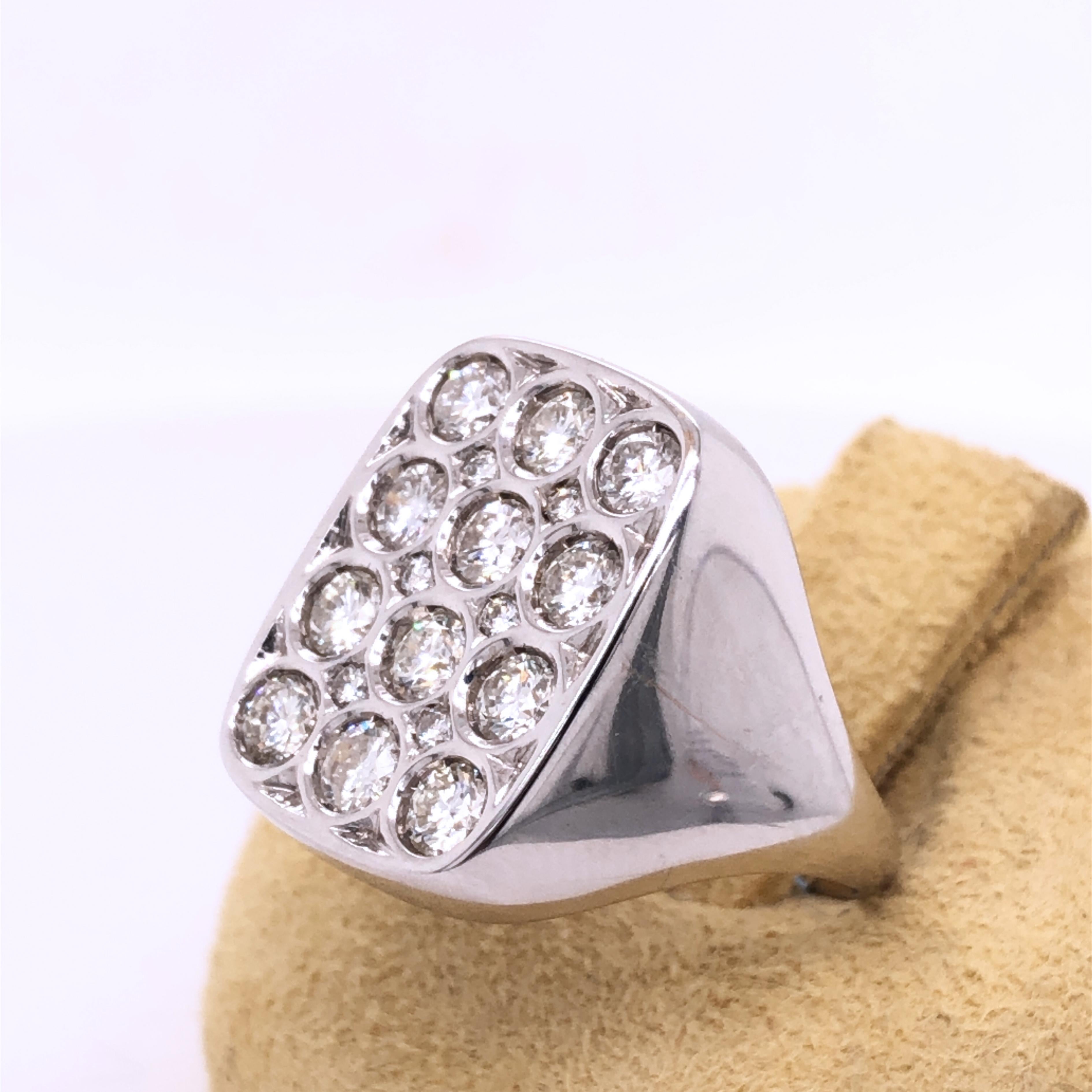 Cocktail-Ring mit 1,56 Karat weißem Diamanten von Barca im Angebot 8