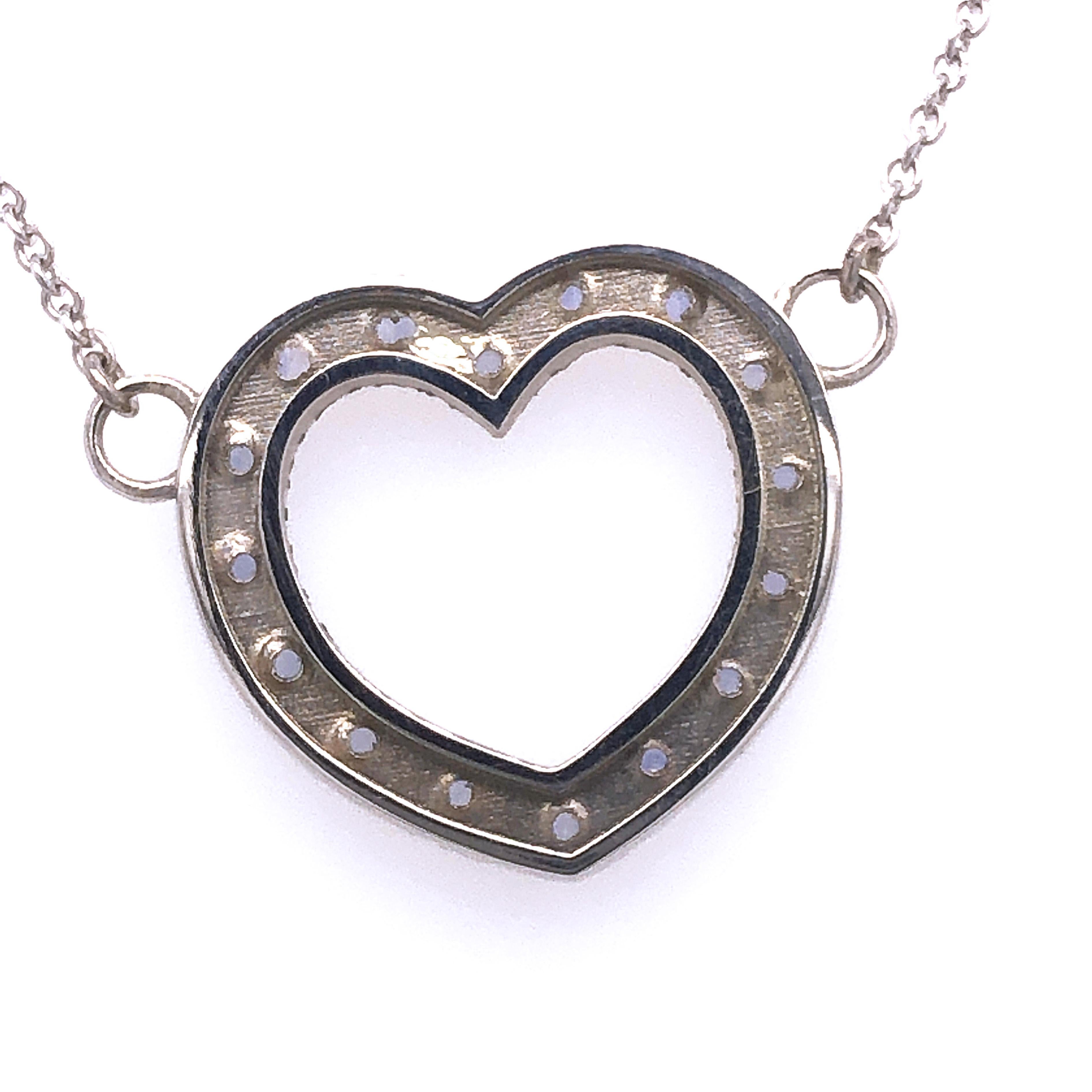small blue heart necklace