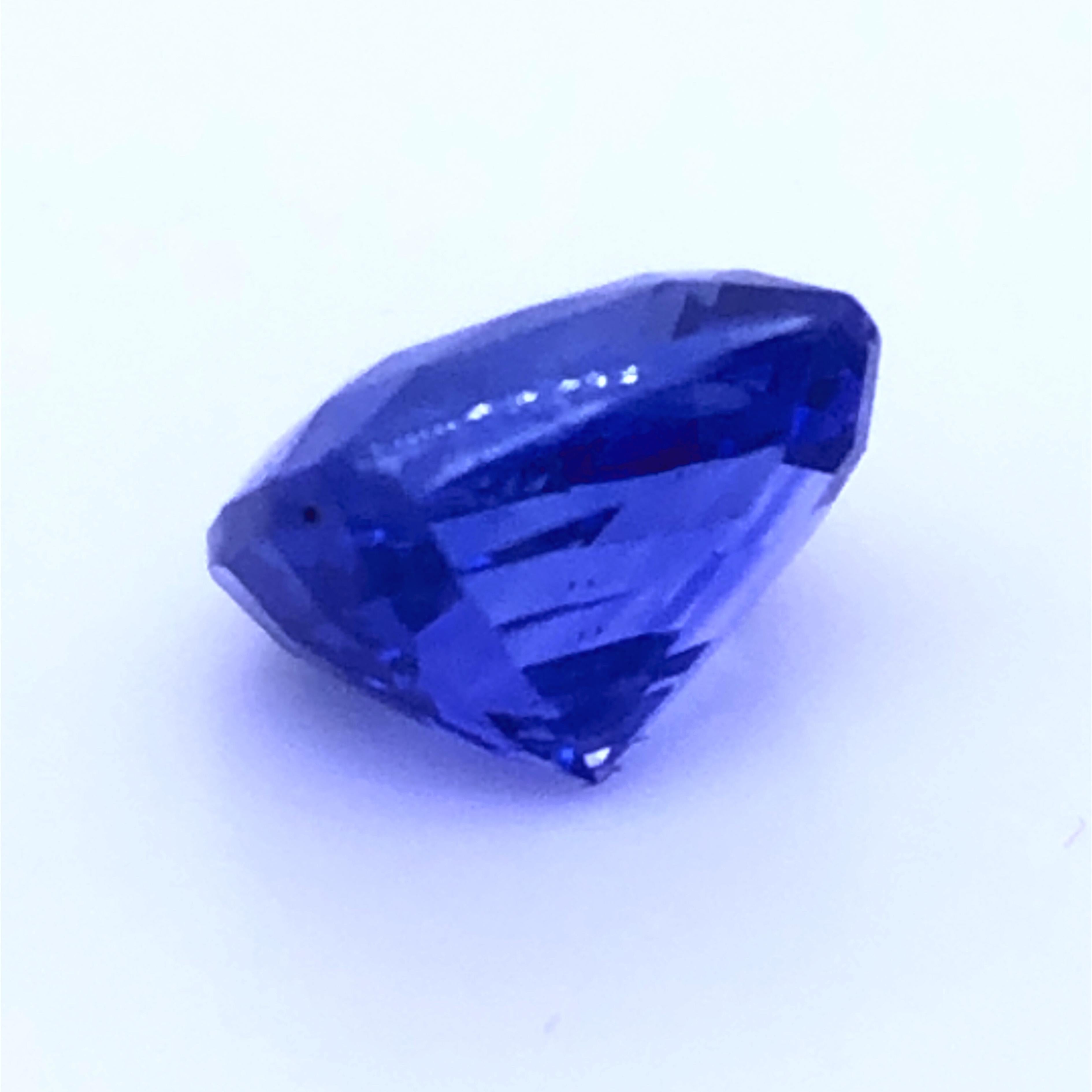 Berca 3.84Kt GIA Certified No Heat Blue Changing to Violet Sapphire Diamond Ring For Sale 4