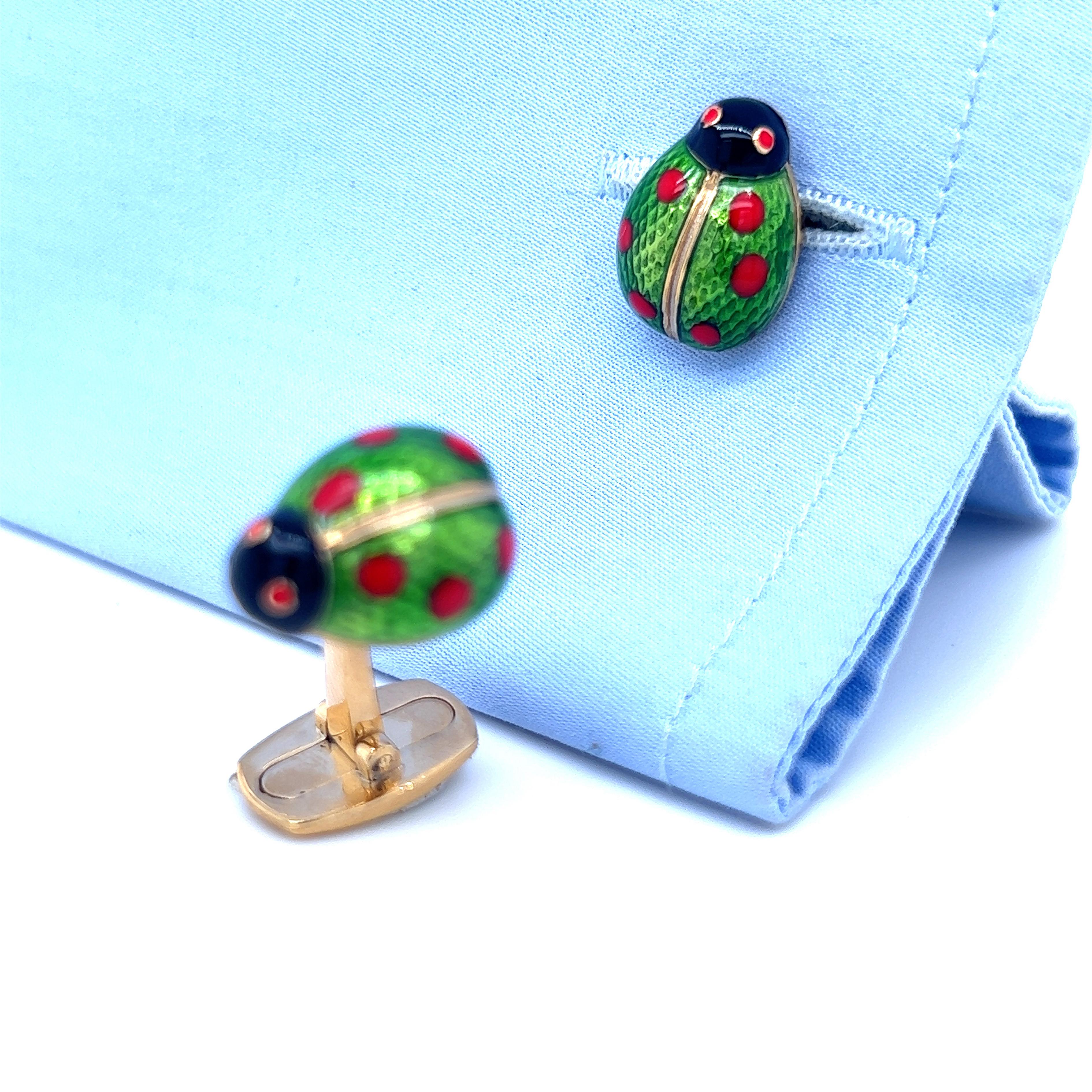 ladybug cufflinks