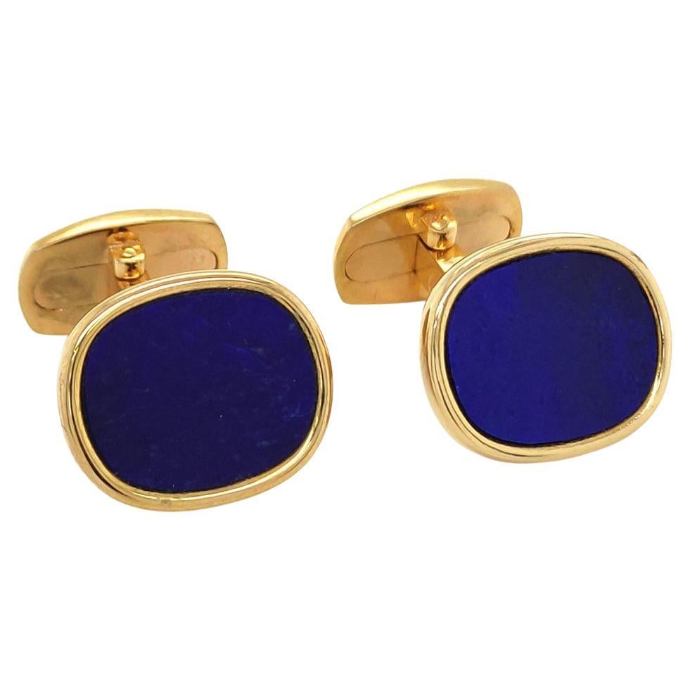 Berca Lapislazzuli Yellow Gold Cufflinks