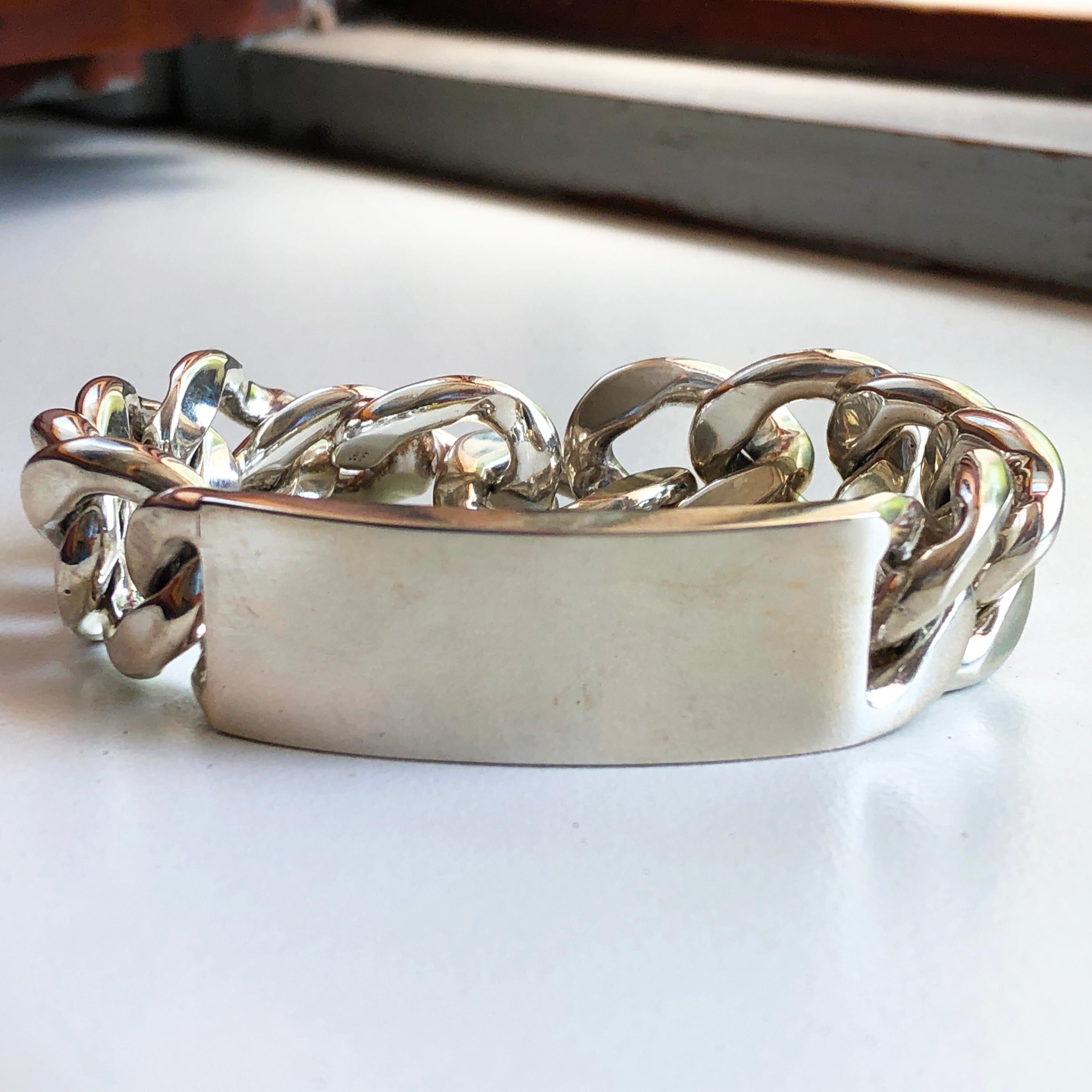 Berca Original 1970 Brazalete unisex de plata maciza hecho a mano en venta 8