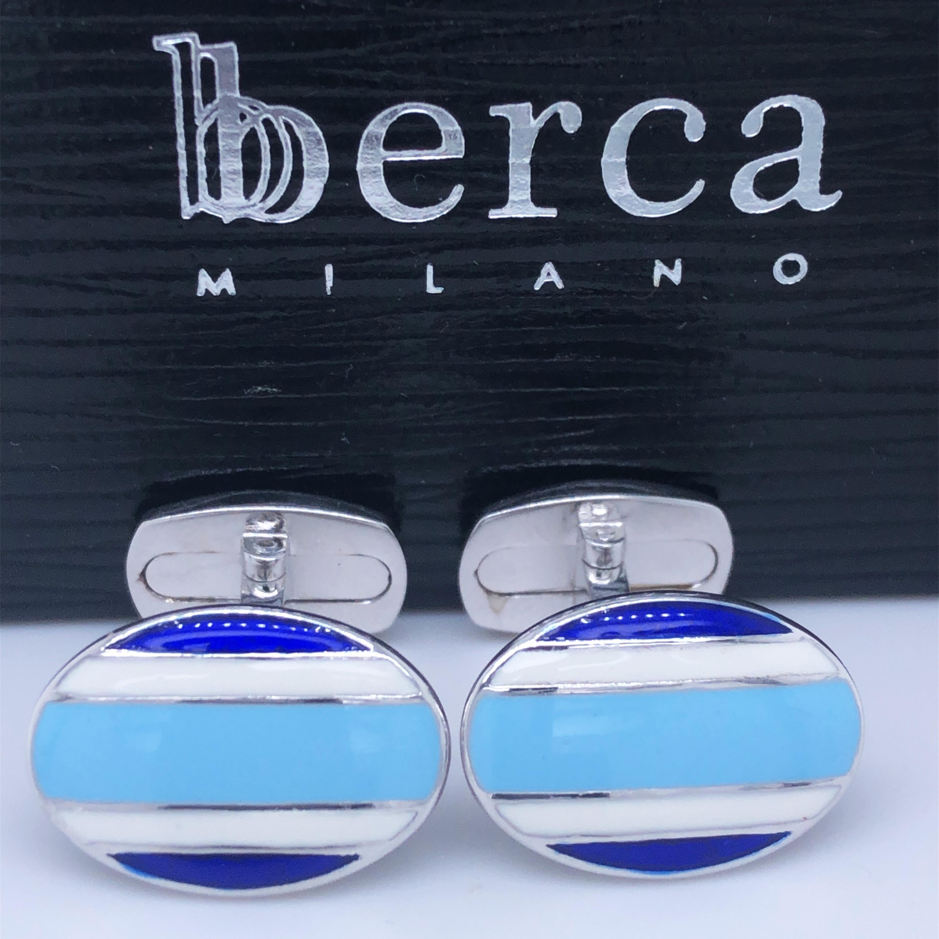 Chic Royal and Baby Blue Oval Shaped Sterling Silver T-Bar Back.
In our Fitted Black Box and Pouch.