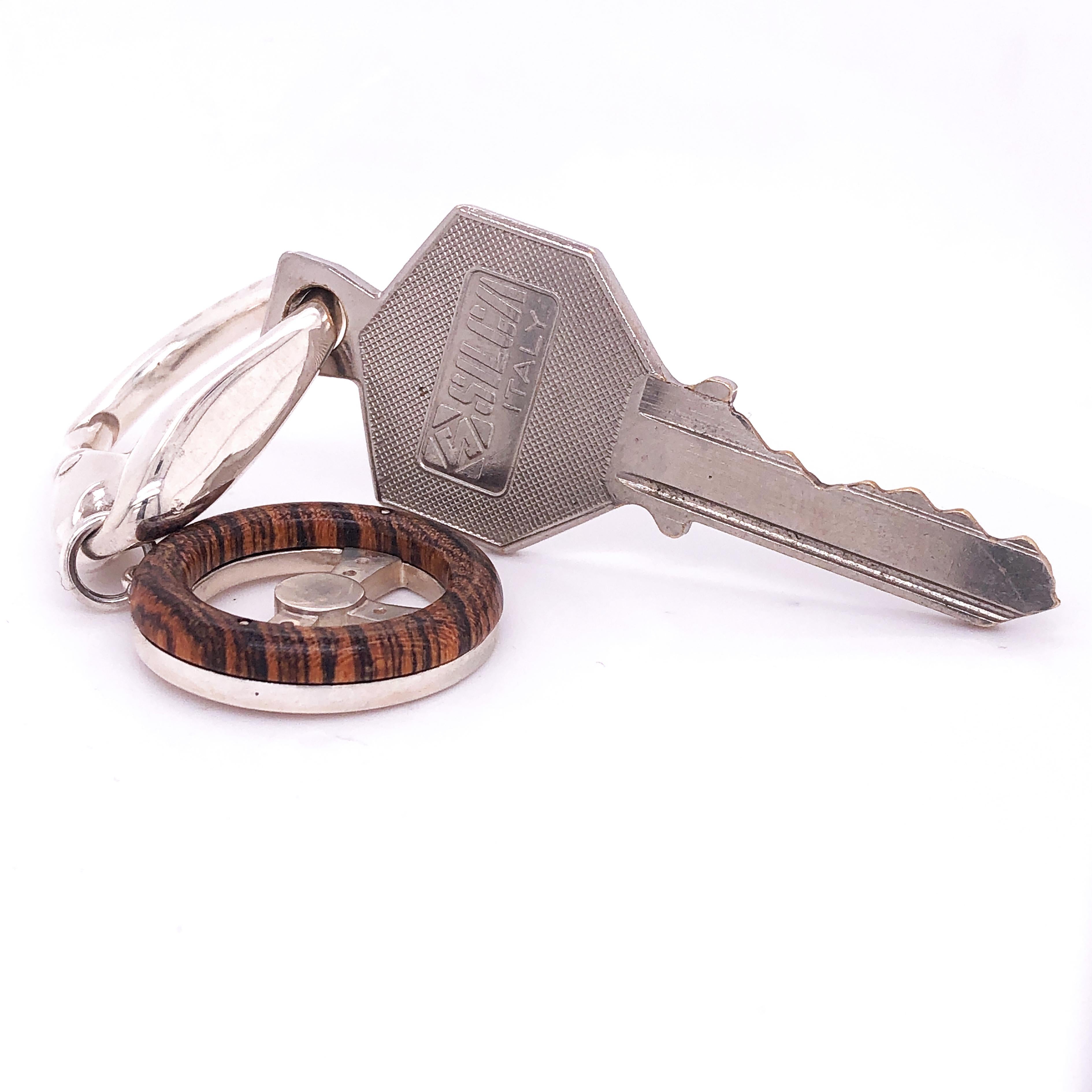 Schlüsselanhänger aus massivem Schlangenholz und Sterlingsilber, Berca im Zustand „Neu“ im Angebot in Valenza, IT