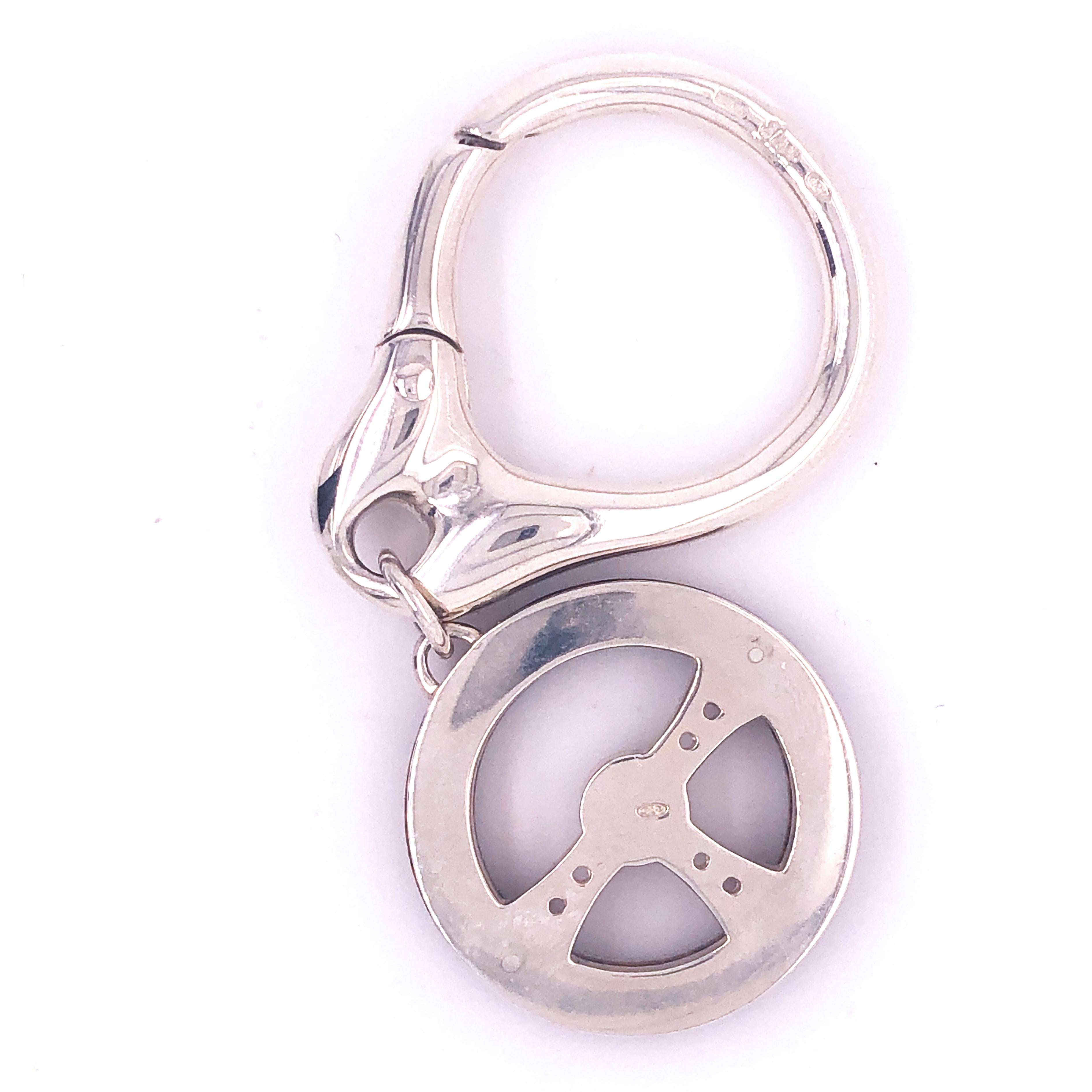 Women's or Men's Berca Precious Snake Wood Solid Sterling Silver Steering Wheel Key Holder For Sale
