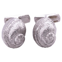 Gemelli in argento sterling a forma di conchiglia Berca