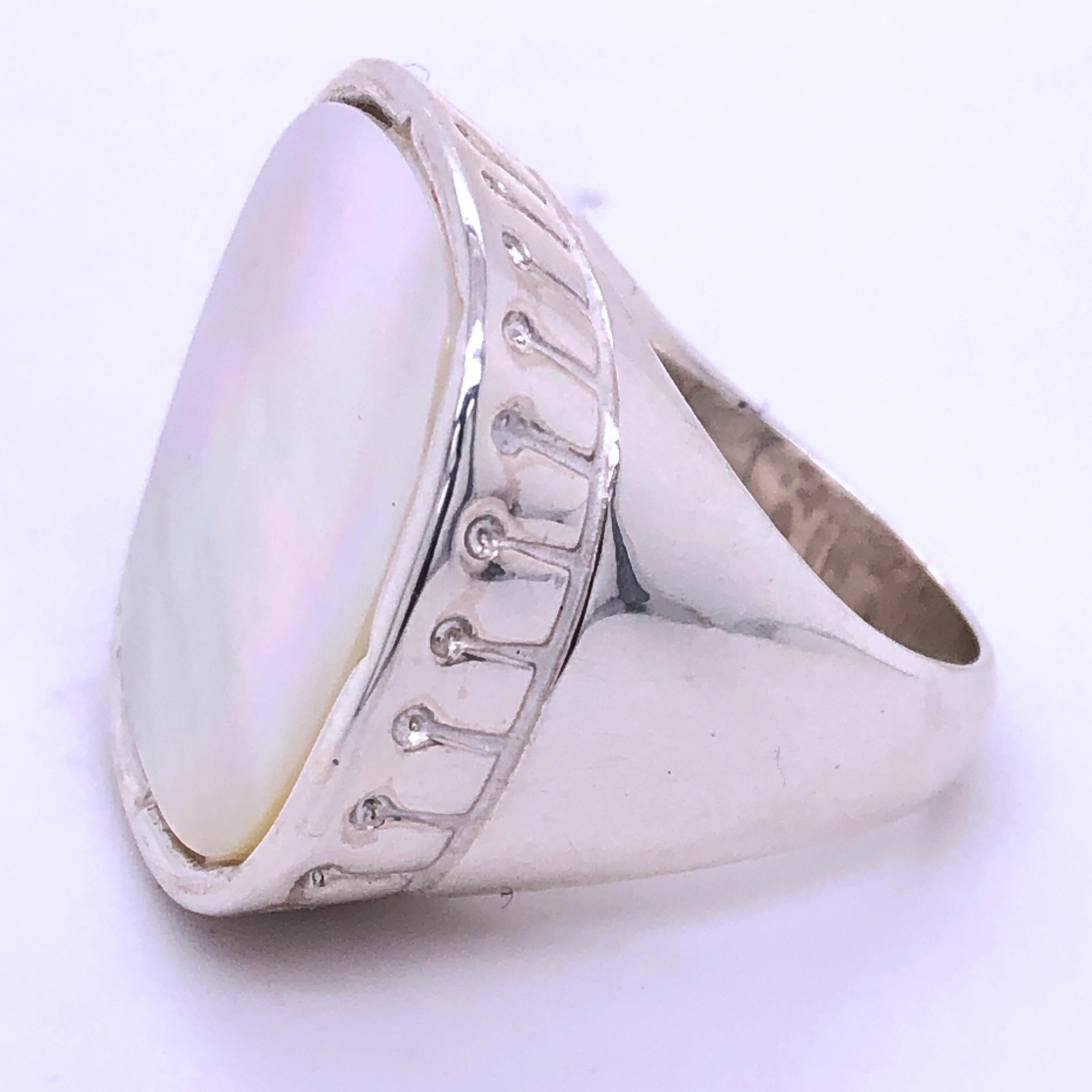 Contemporary Berca White Enameled Hand Engraved Sterling Silver Ring For Sale