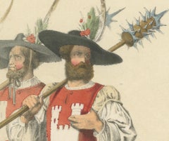Berchtold von Wyzzenburg and His Banner Bearers in the Bernese Procession, 1855