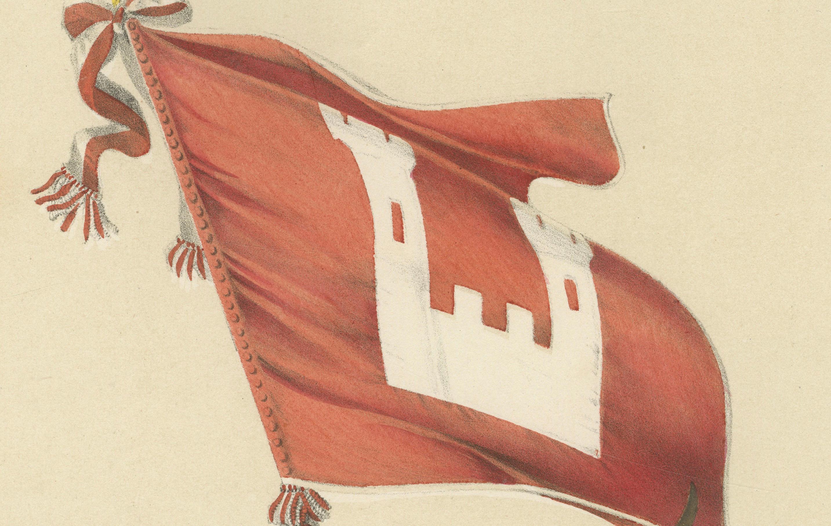 Berchtold von Wyzzenburg und seine Bannerbären in der Berner Prozession, 1855 (Papier) im Angebot