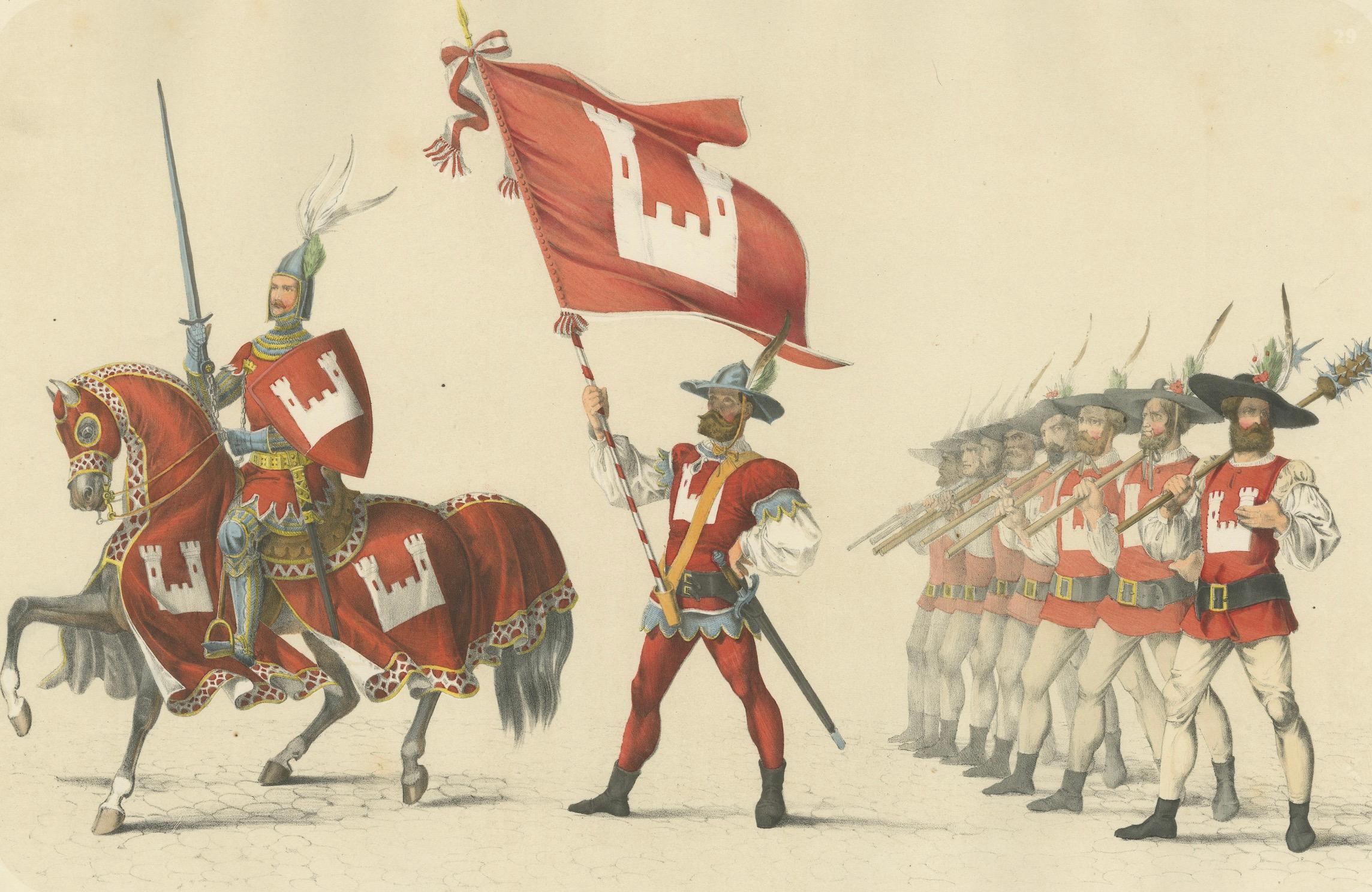 Berchtold von Wyzzenburg und seine Bannerbären in der Berner Prozession, 1855 im Angebot 4