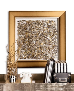 Berd Vay'e Limited Edition "Time Framed" Lucite Sculpture "Gold leaf" 'Small'