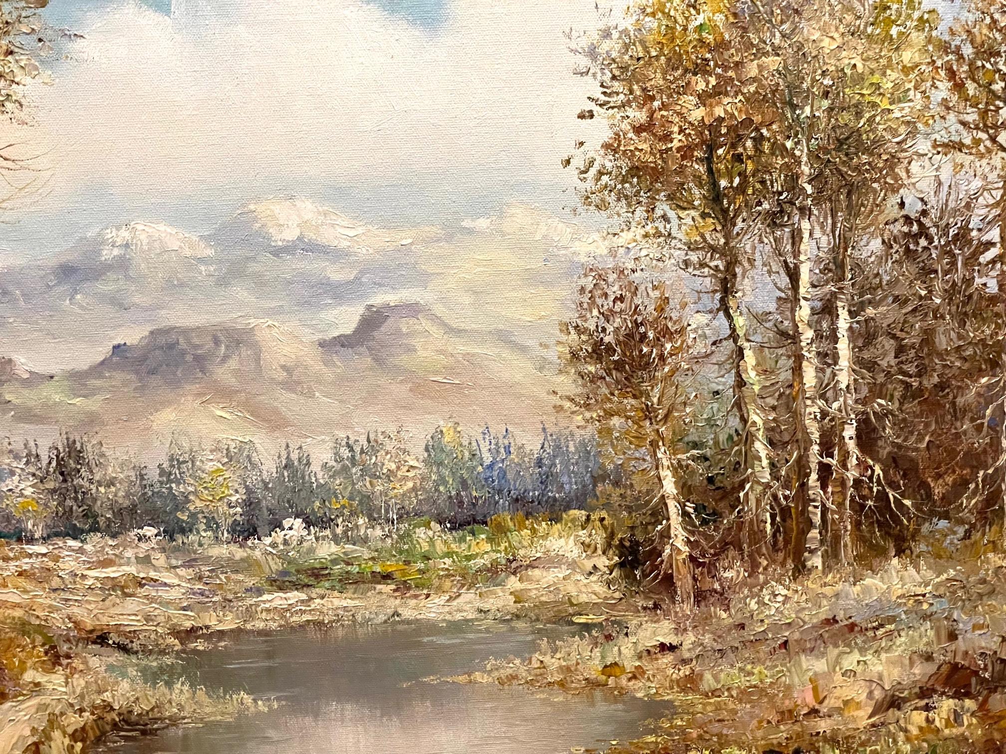 Autumne au Village - Contemporary Painting by Berdard