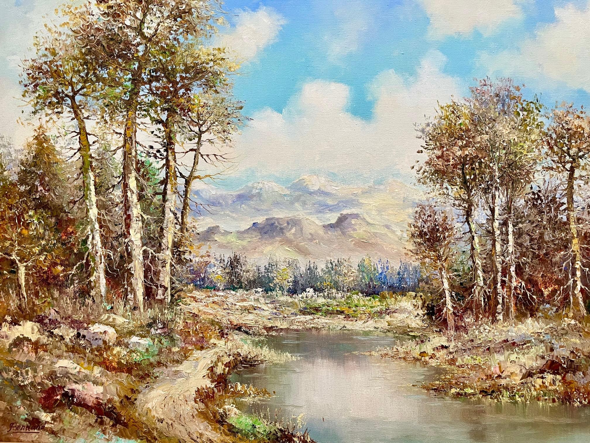 Berdard Landscape Painting - Autumne au Village
