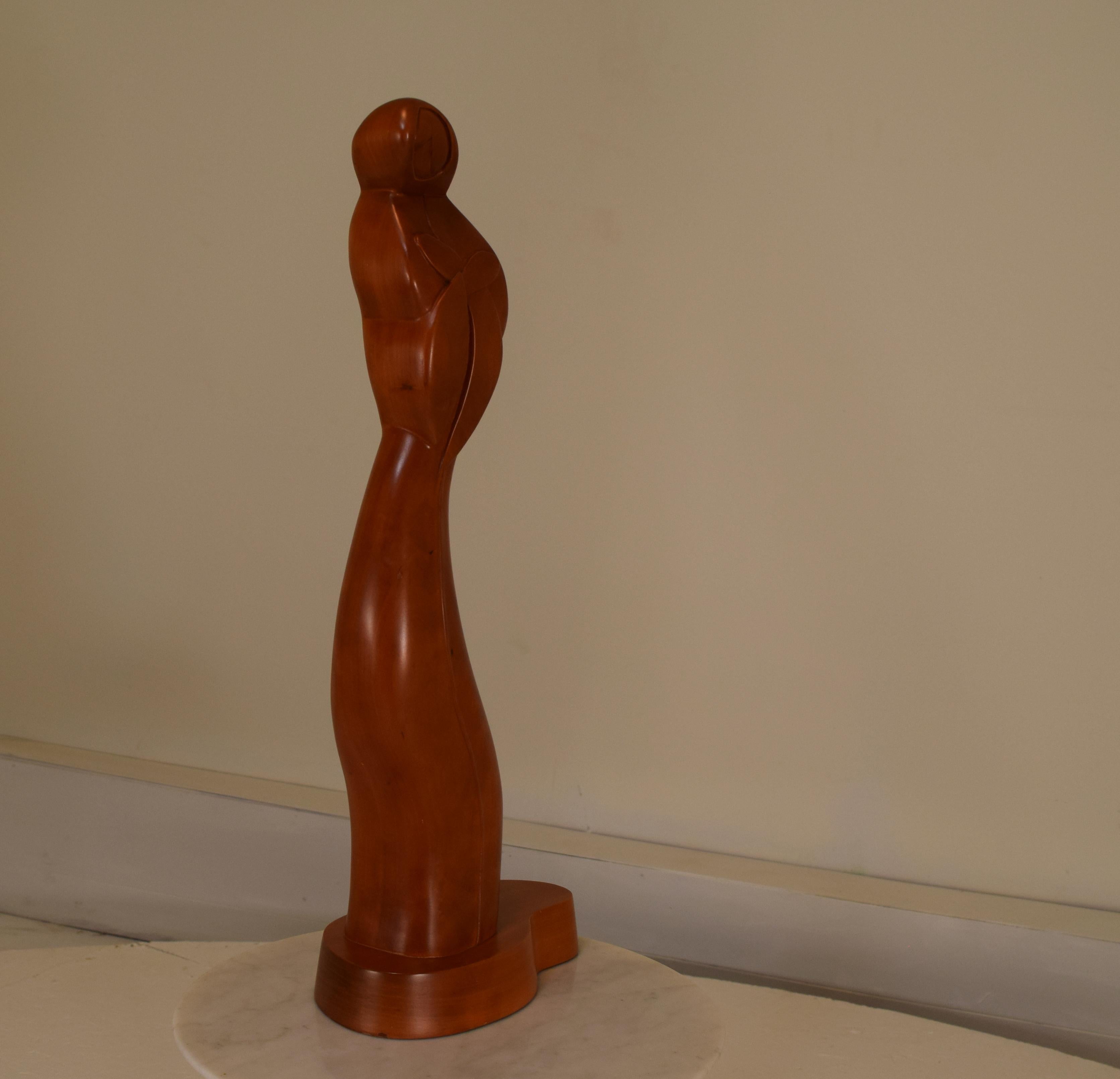 Noyer Sculpture de figurine féminine du Berea College, 1984 en vente