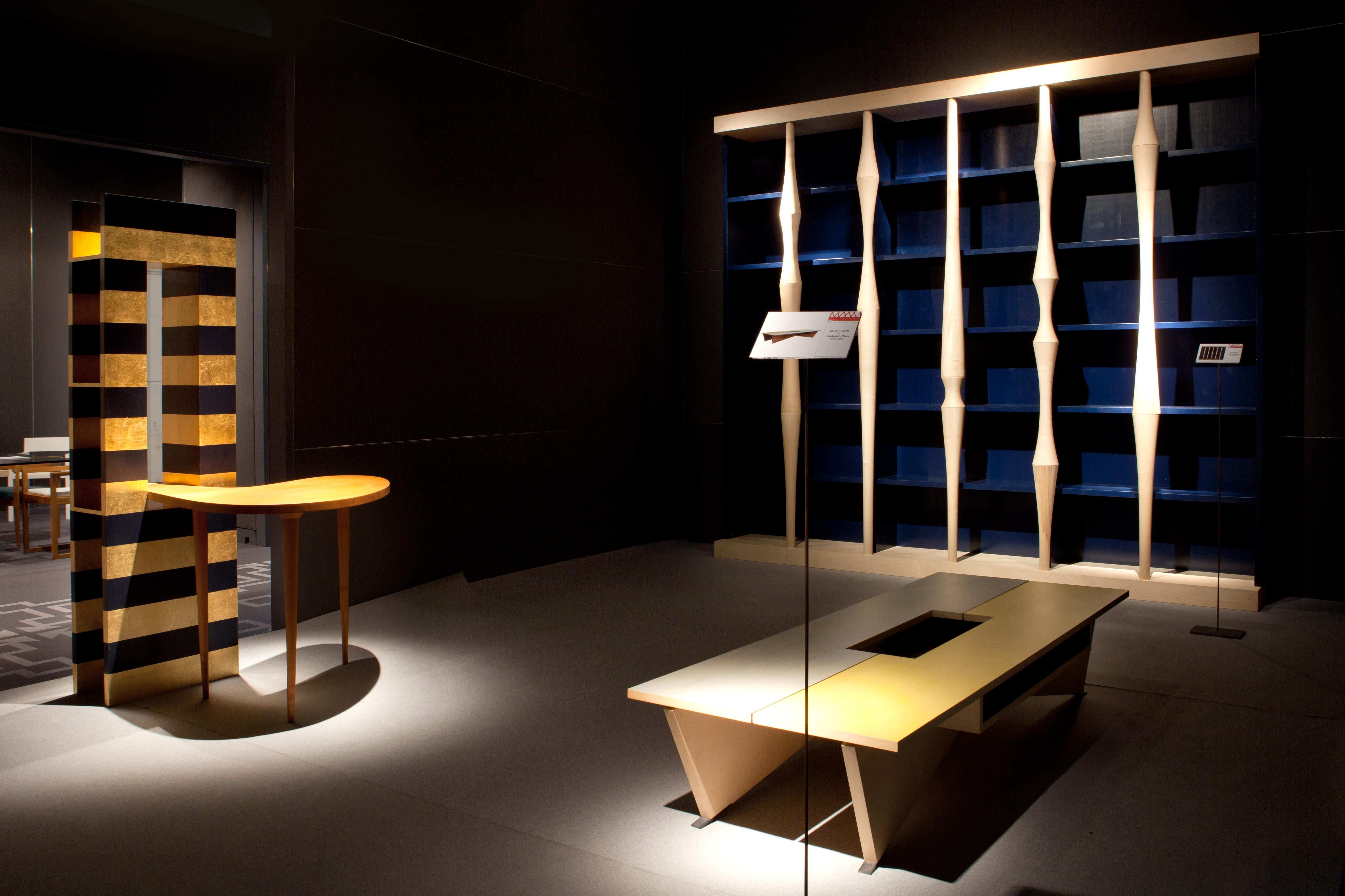 Hand-Crafted Berenice, Bookcase with Hand Turned Lances in maple wood, by Luca Scacchetti