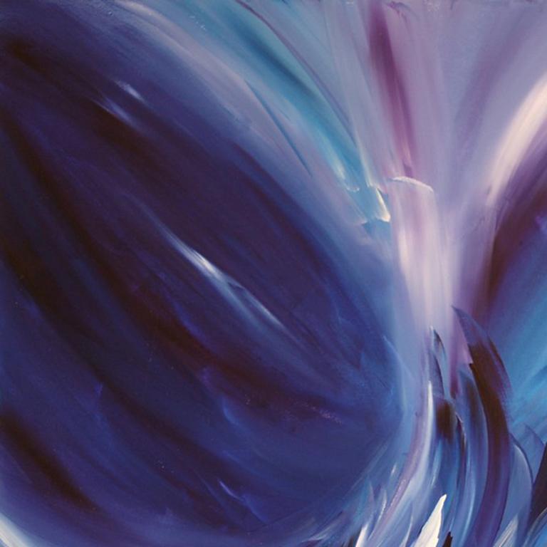 Surging Force - Purple Abstract Painting by Bereniche Aguiar 