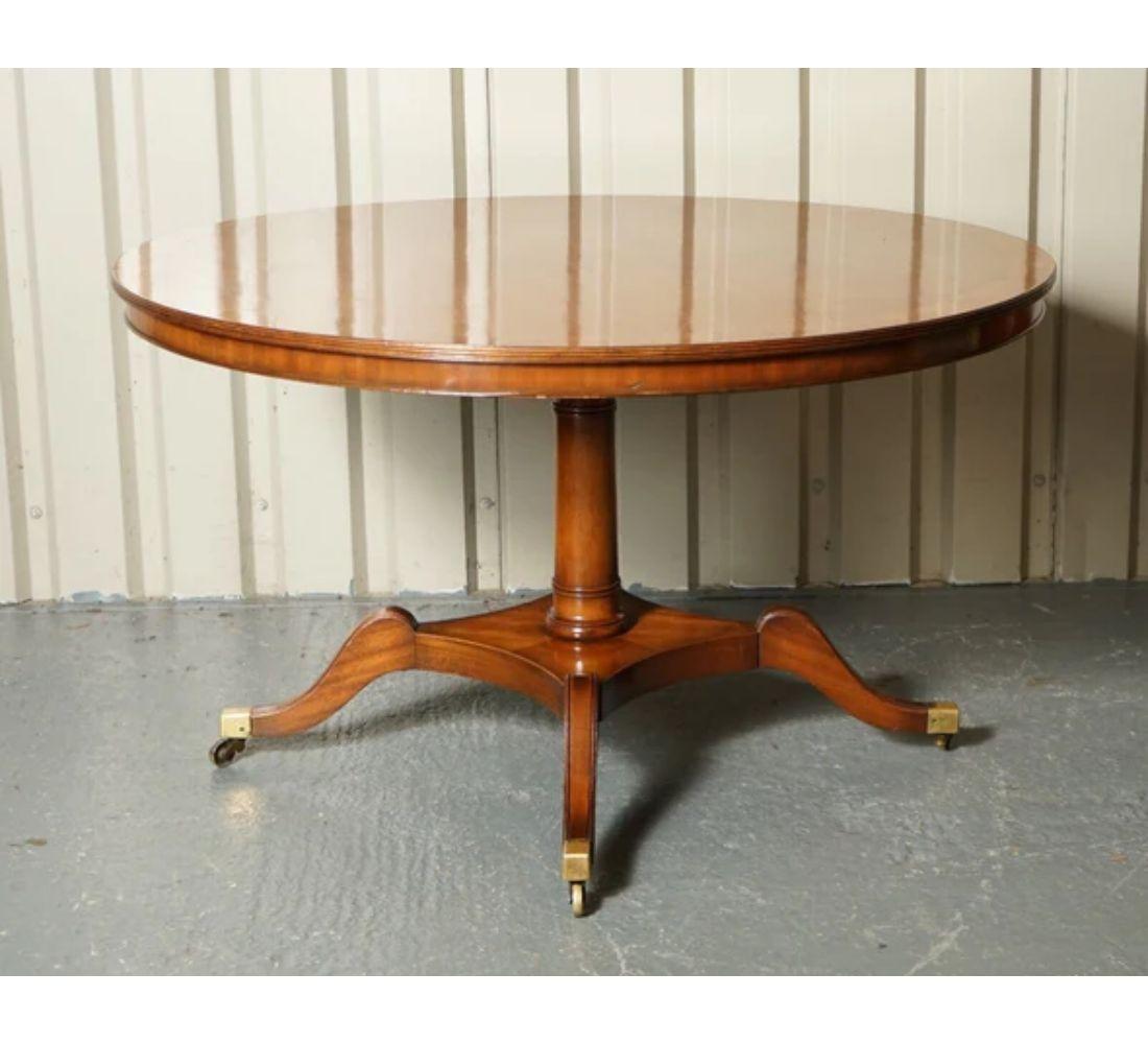 Victorian Beresford & Hicks London Circular Burr Walnut Dining Table For Sale