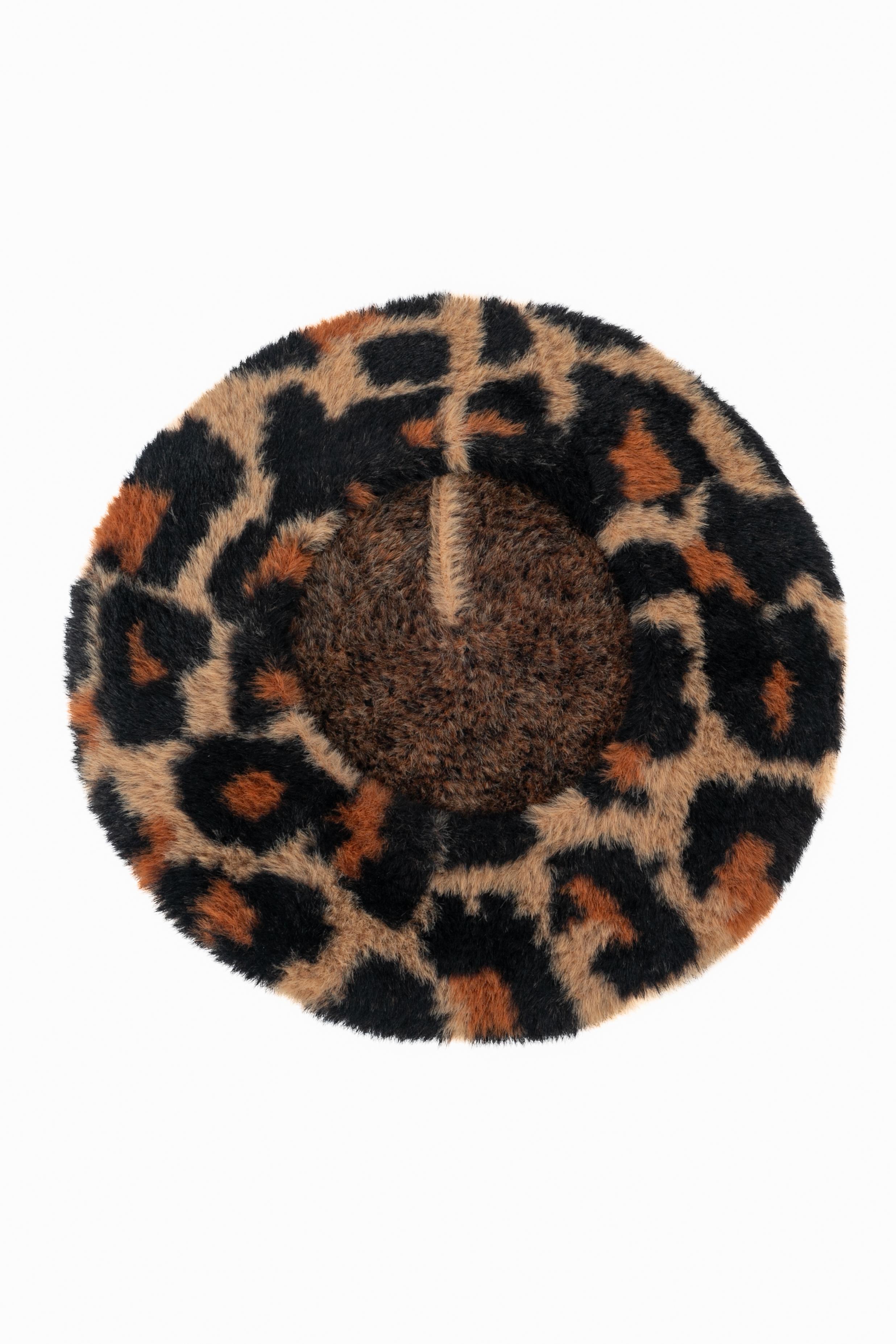 Baskenmütze mit Tiermotiv (Braun) im Angebot