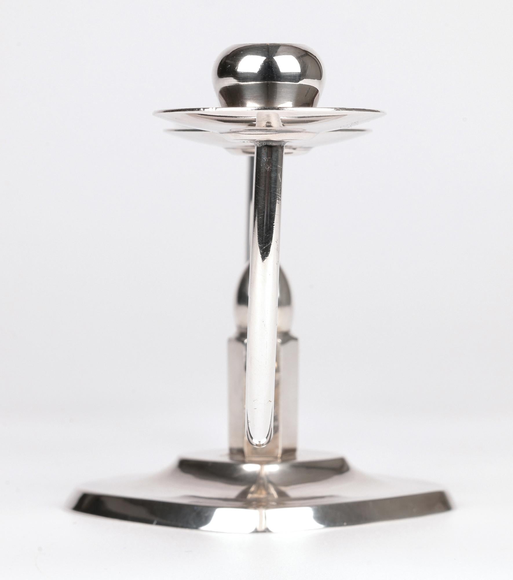 Berg Danish Mid-Century Silver Plated Candle Holder Centrepiece im Angebot 5