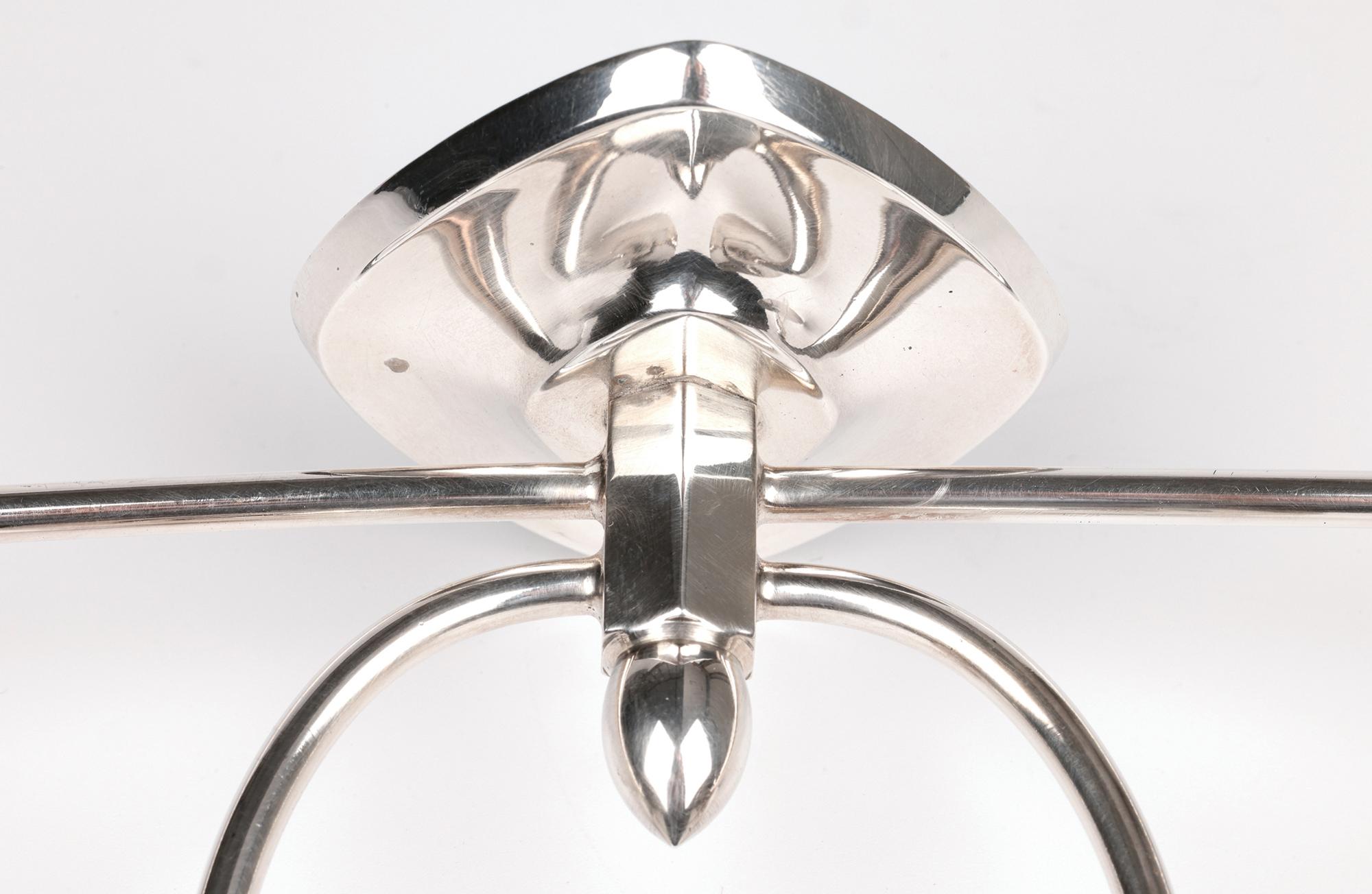 Berg Danish Mid-Century Silver Plated Candle Holder Centrepiece im Angebot 10