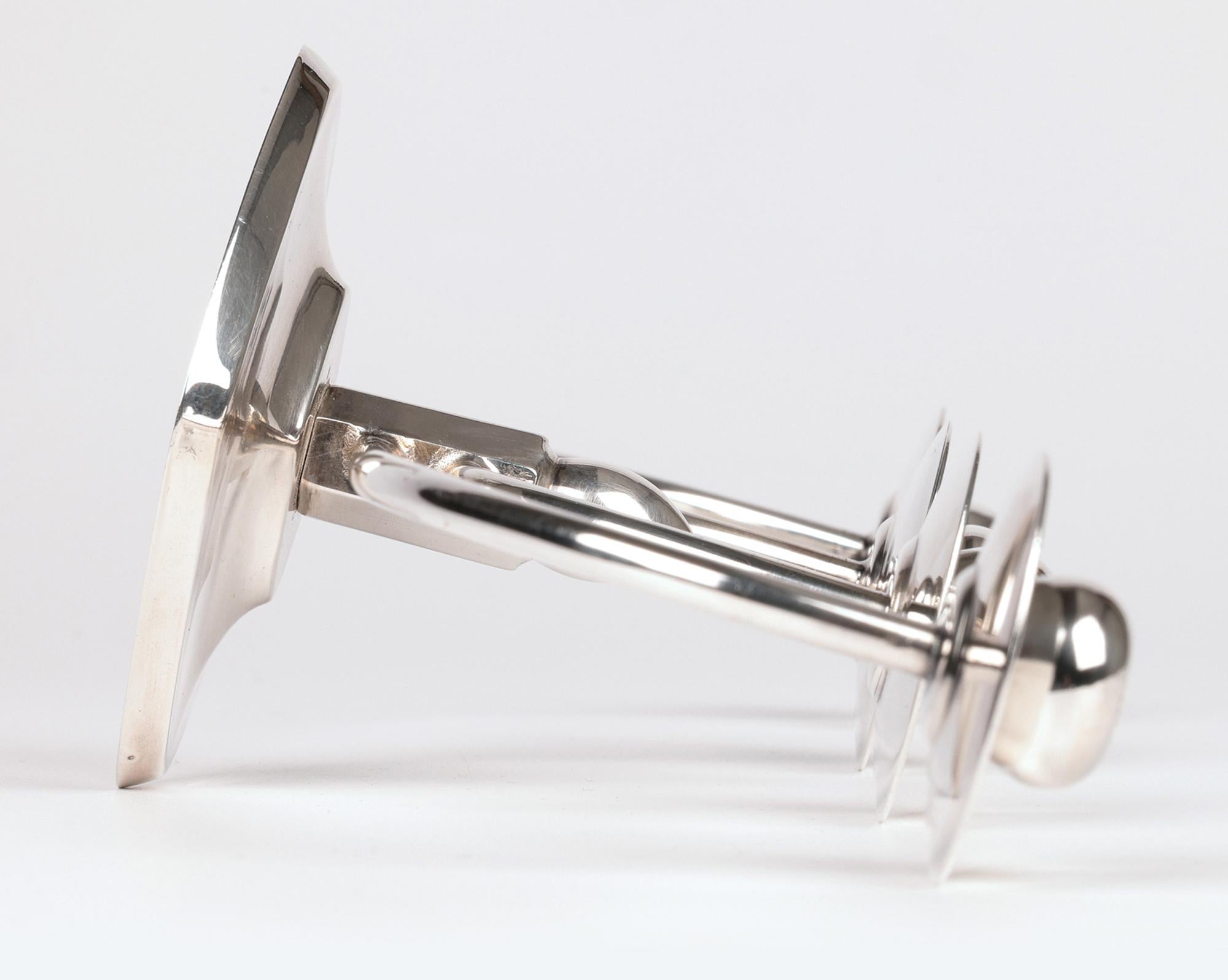 Berg Danish Mid-Century Silver Plated Candle Holder Centrepiece im Angebot 1
