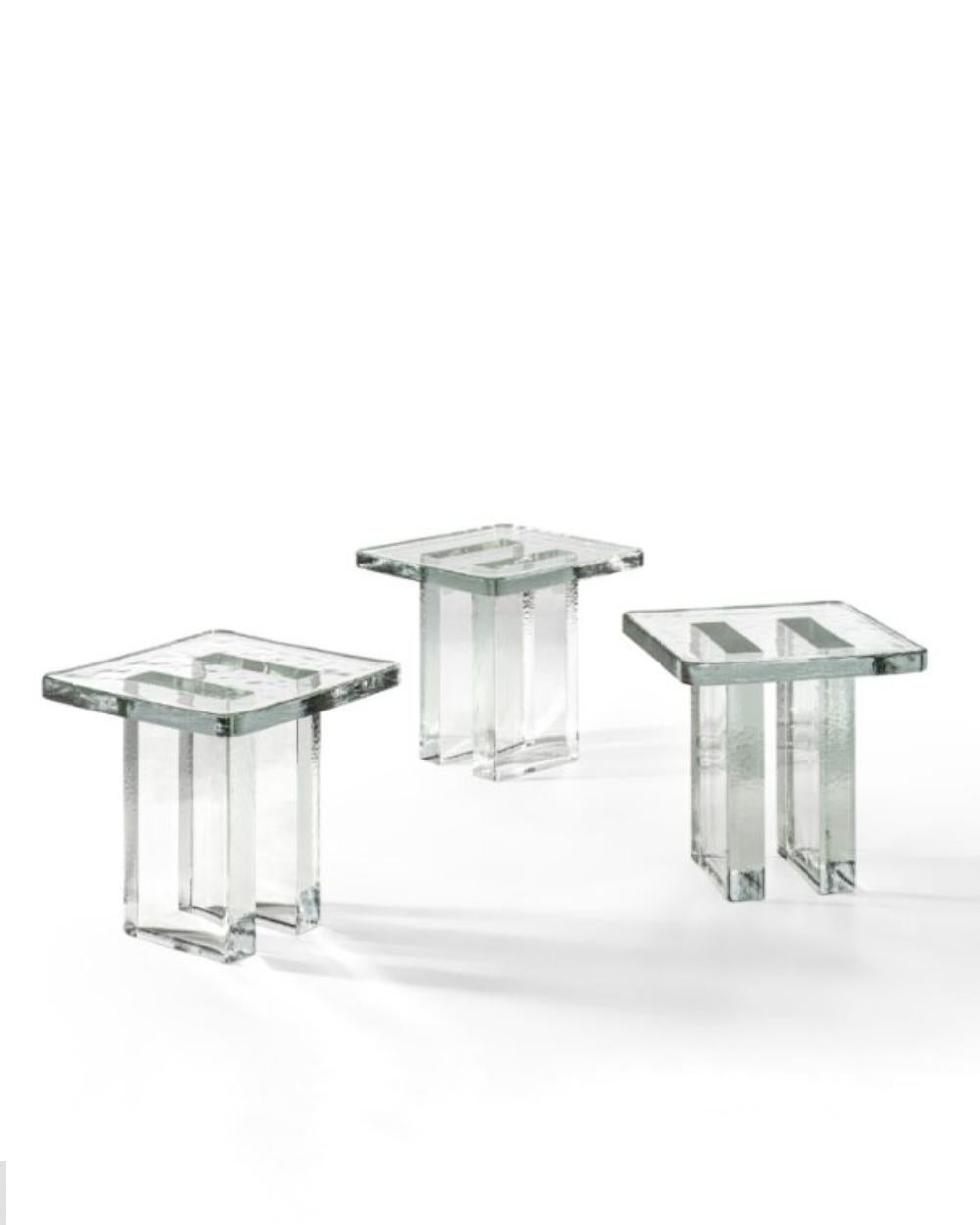 Glass BERG Side Table by John Pawson for Wonderglass For Sale
