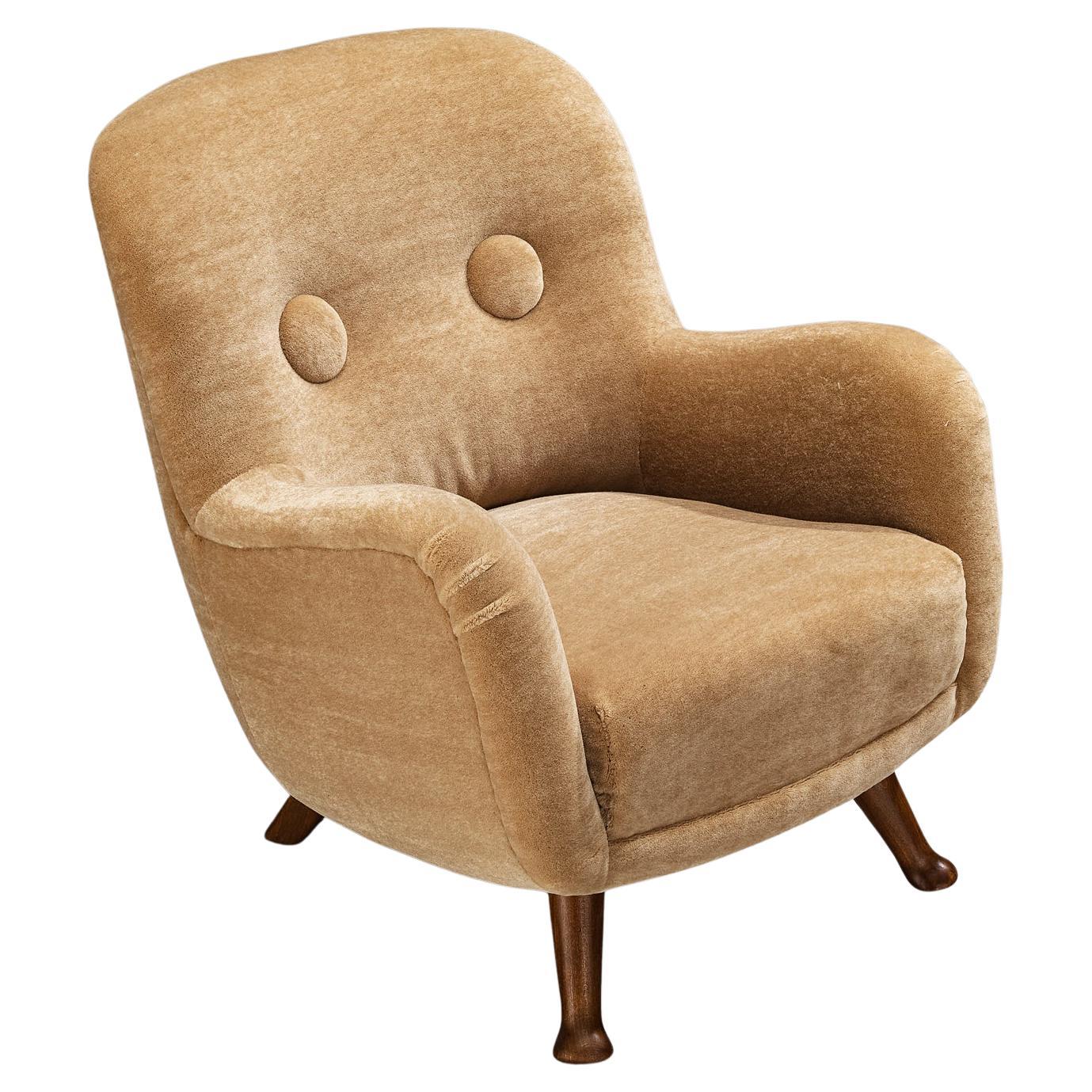 Berga Mobler Lounge Chair in Beige Teddy