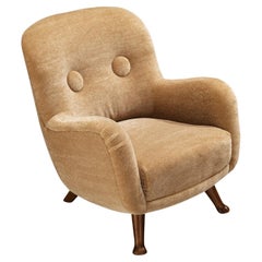 Berga Mobler Lounge Chair in Beige Teddy