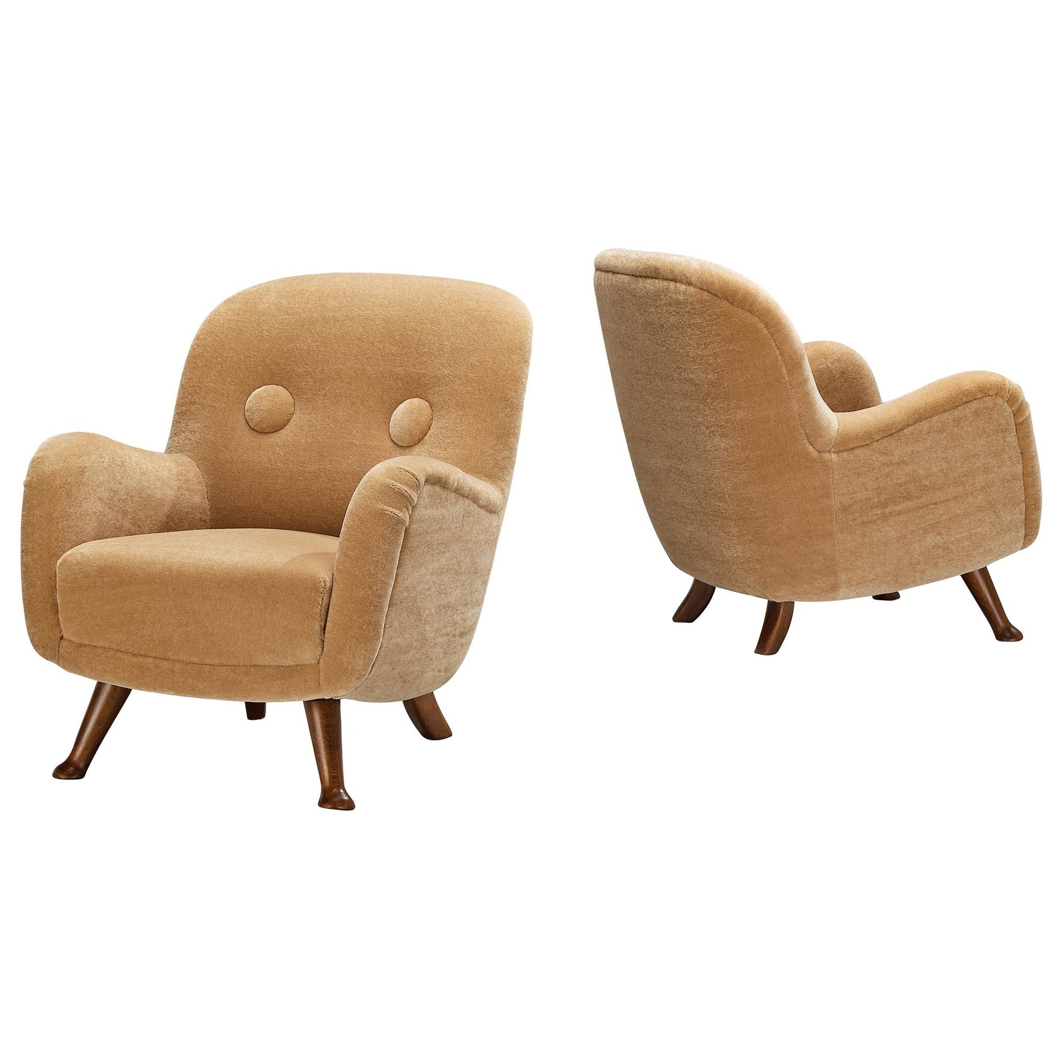 Sedie da salotto Berga Mobler in Teddy Beige