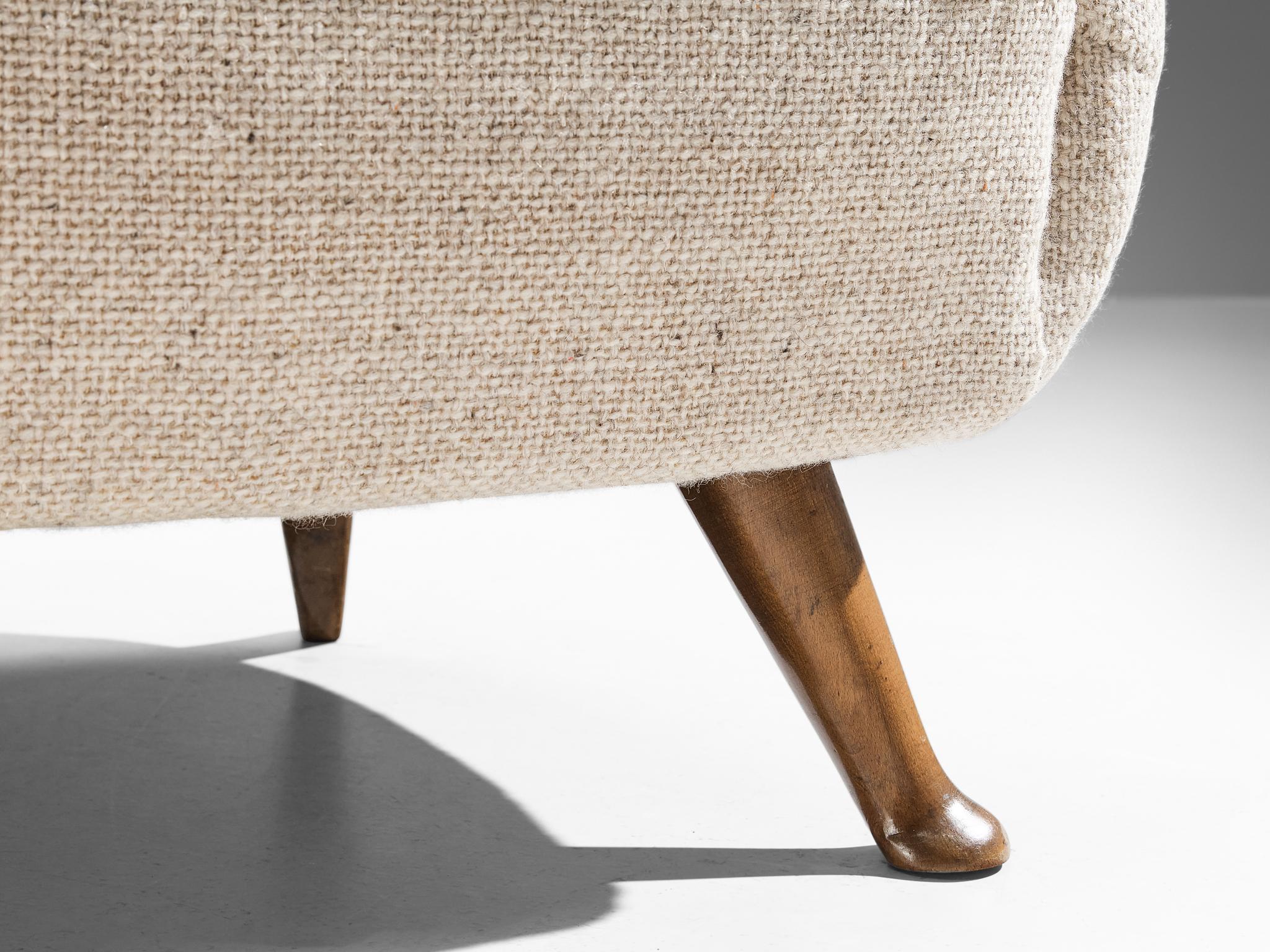 Berga Mobler Sofa in Beige Wool Upholstery  In Good Condition In Waalwijk, NL