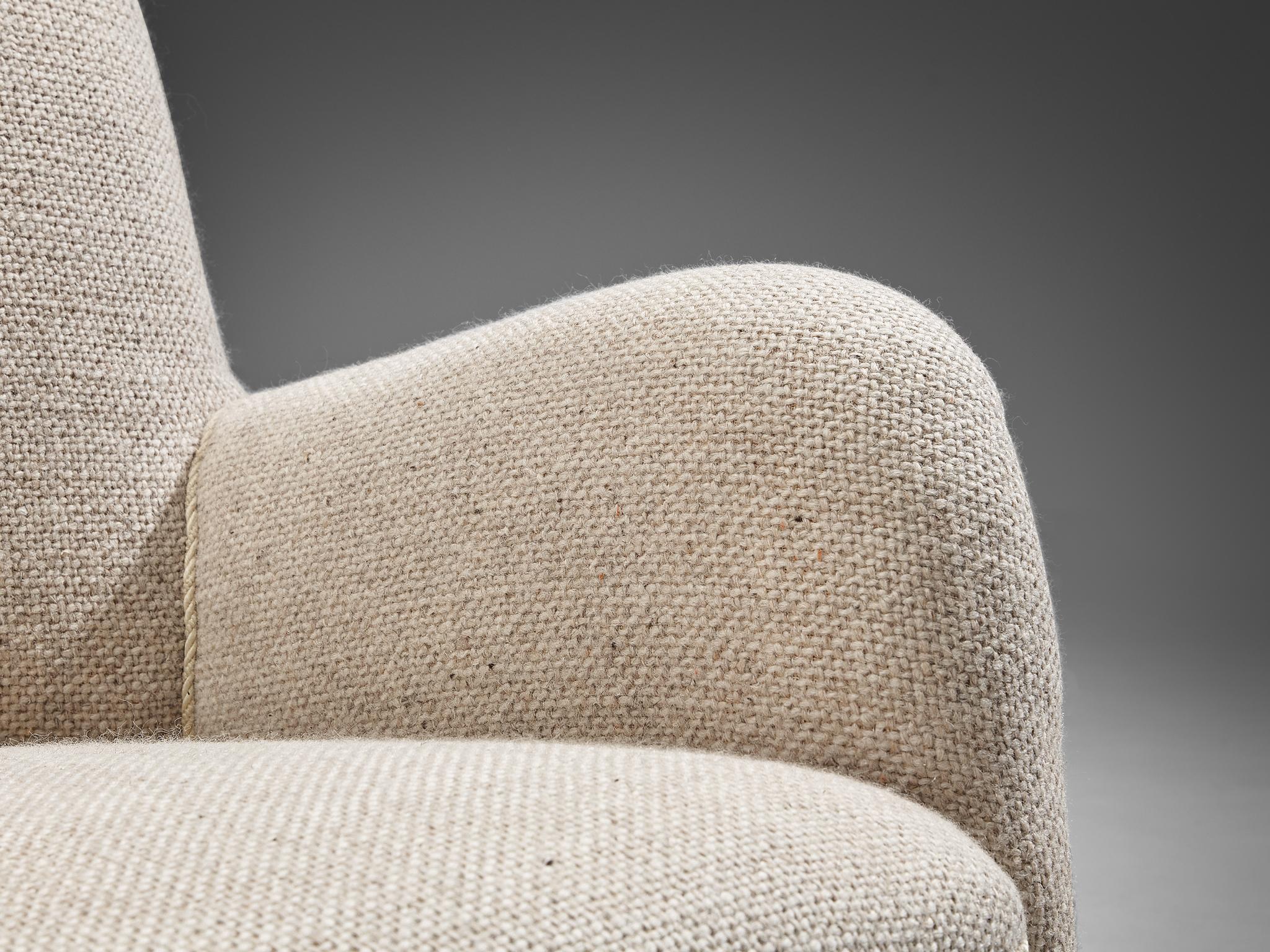 Berga Mobler Sofa in Beige Wool Upholstery  1