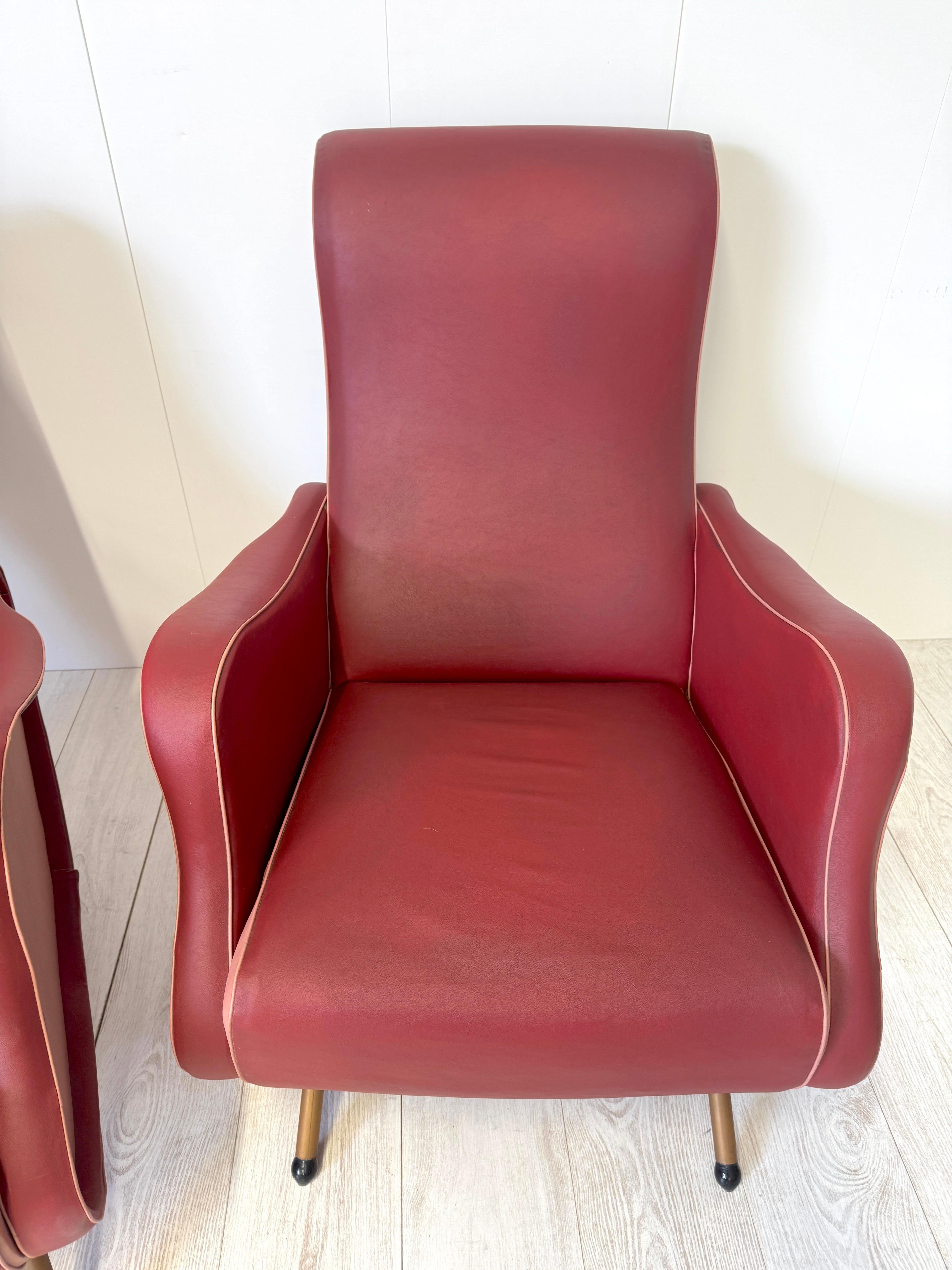 Bergallo, Pareja de sillones, Prod. Hermanos Bergallo, Turín, años 50 en venta 8