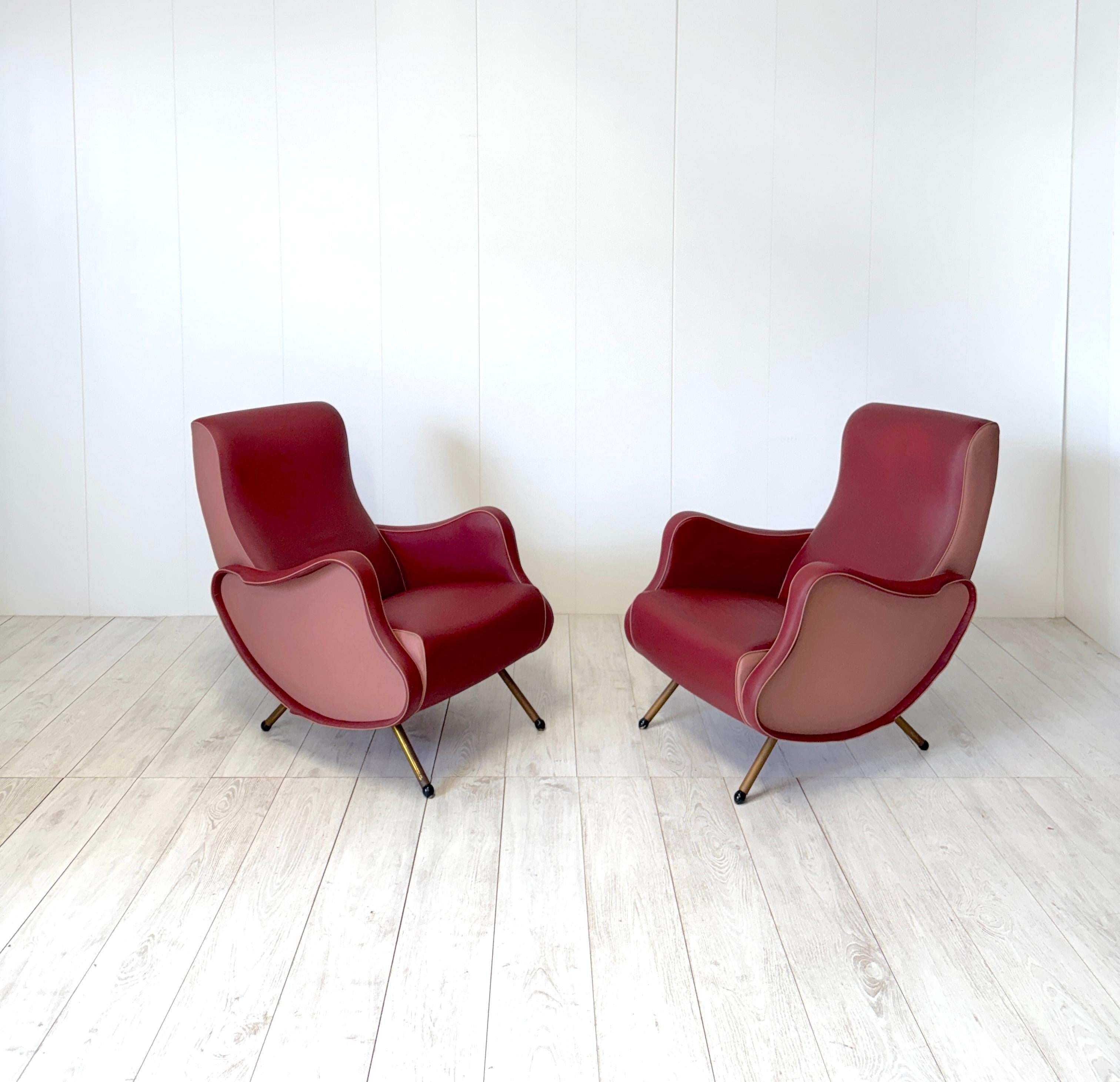 Bergallo, Pareja de sillones, Prod. Hermanos Bergallo, Turín, años 50 Italiano en venta
