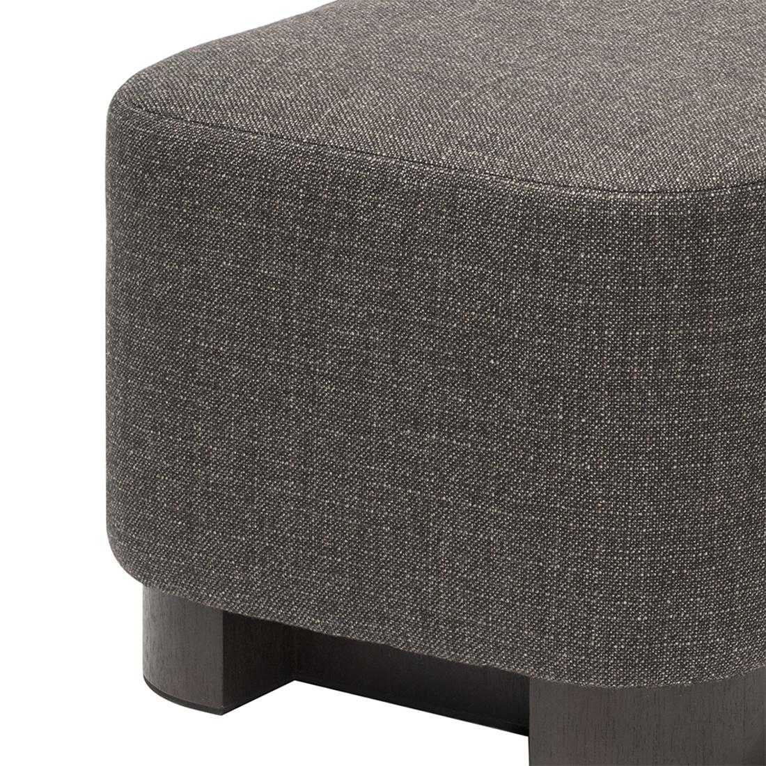 Stool Bergam with solid walnut base in 
blackened finish. Upholstered and covered 
with cashmere and wool fabric.